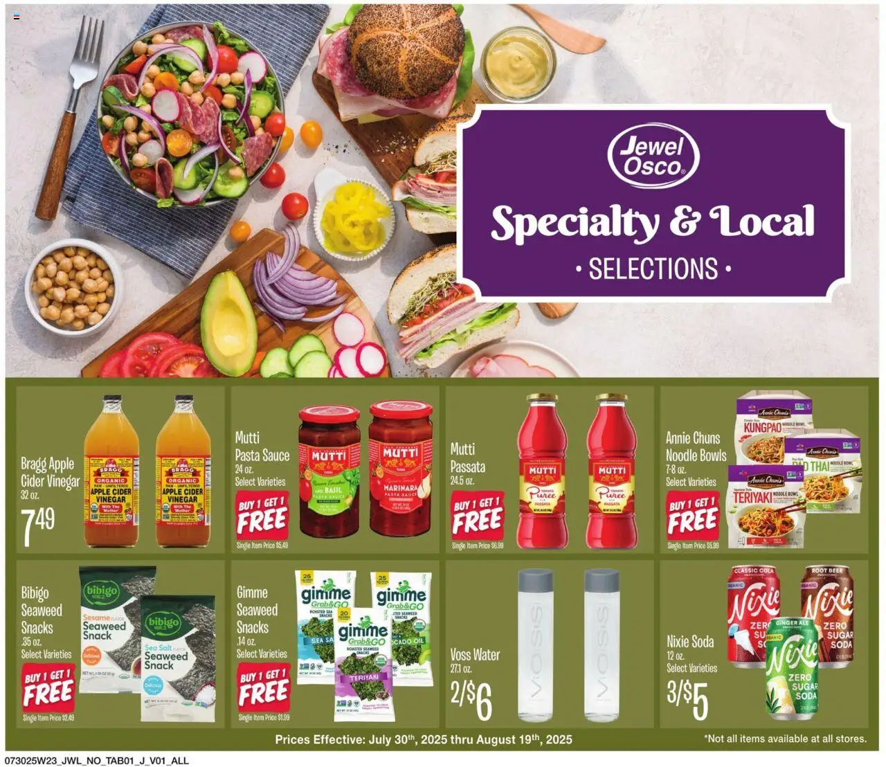 Jewel Osco Jewel-Osco - ORG - valid from 30.07.2025 | Page: 1 | Products: Vinegar, Beer, Water, Salt