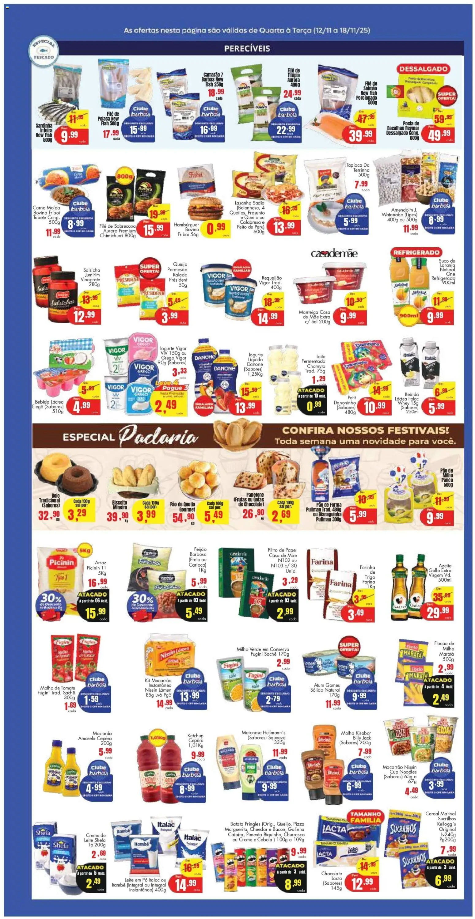 Barbosa Supermercados Folheto - válido de 12.11.2025 | Página: 3 | Produtos: Pimenta, Queijo, Peito de peru, Atum