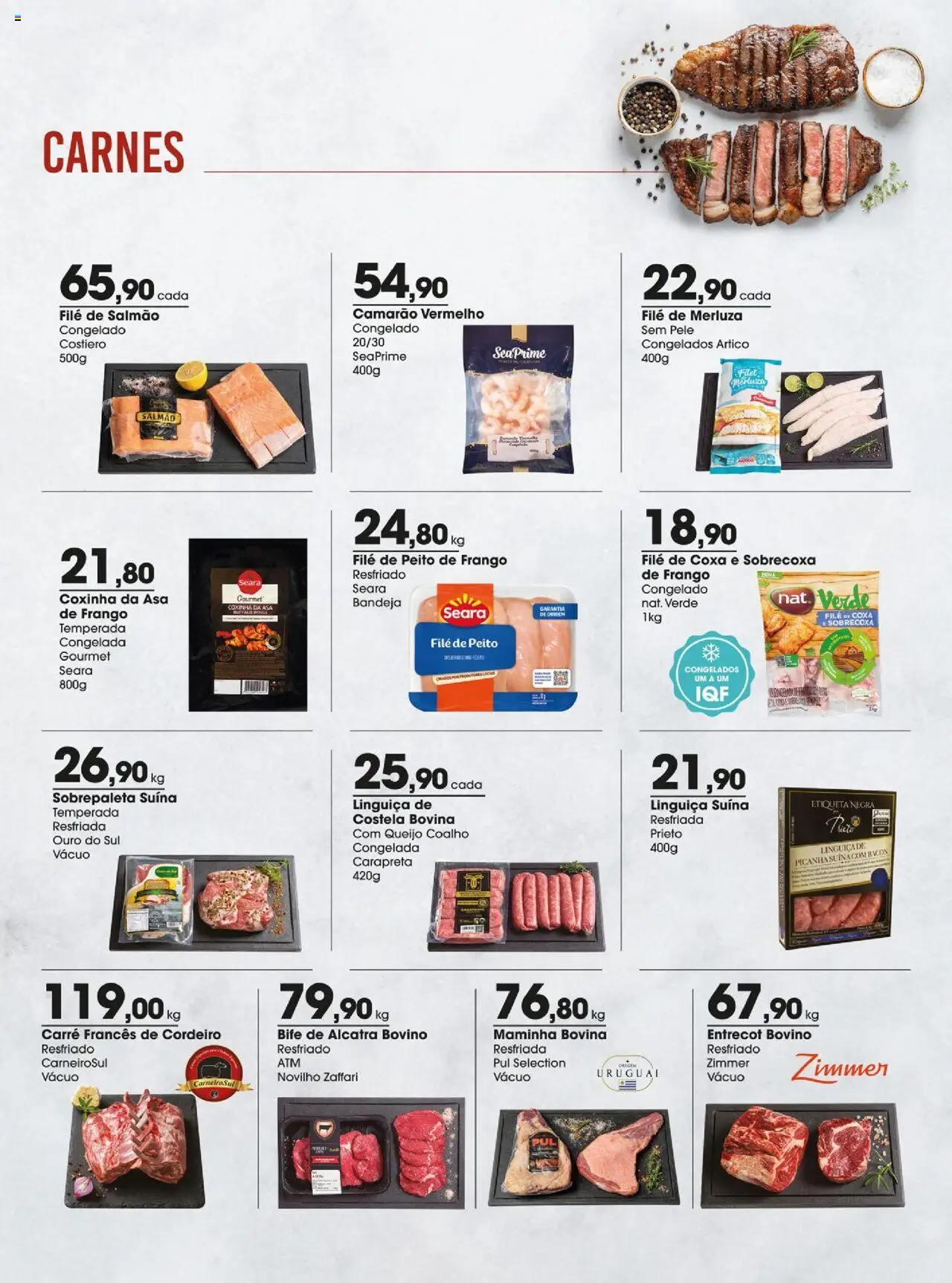 Zaffari Folheto - válido de 29.07.2025 | Página: 12 | Produtos: Salmão, Maminha, Camarão, Frango
