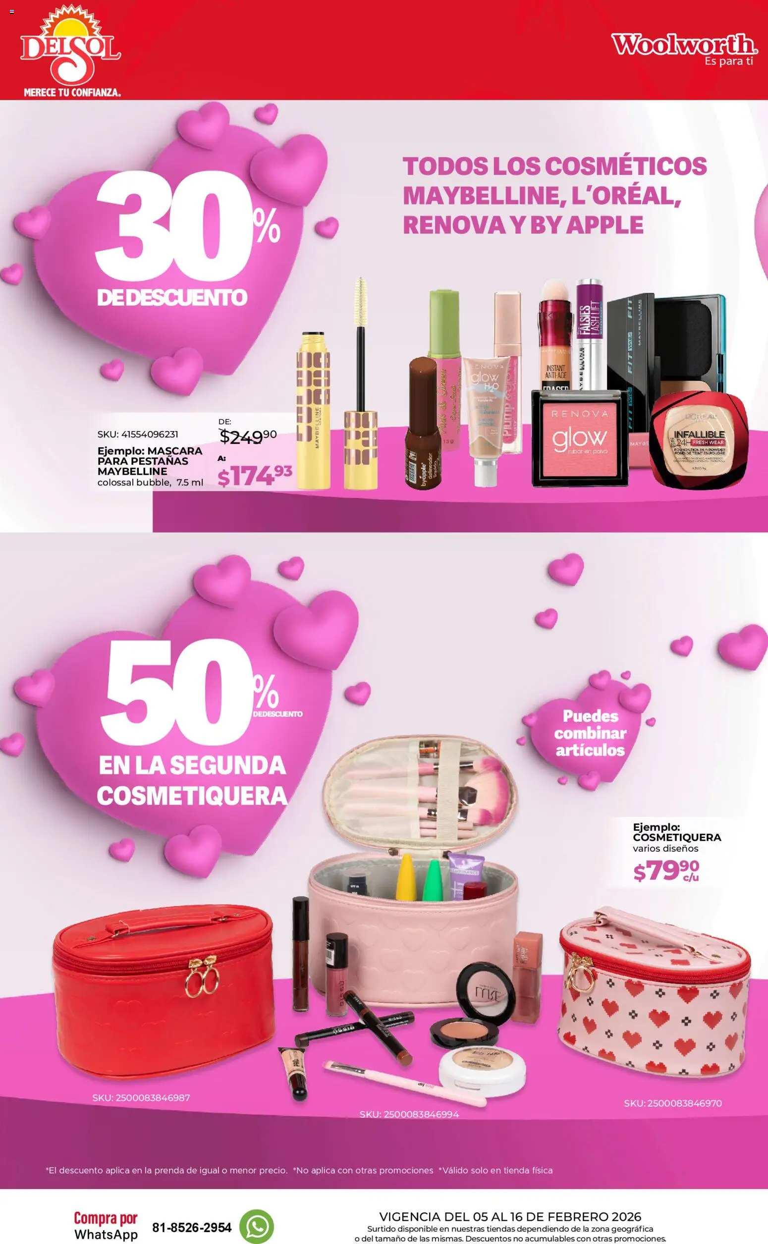Nuevas ofertas de Del Sol y Woolworth válidas en toda la República Mexicana desde el 05.02.2026. ¡Encuentra las mejores ofertas en Del Sol y Woolworth catálogo El regalo perfecto - San Valentin! | Página: 4