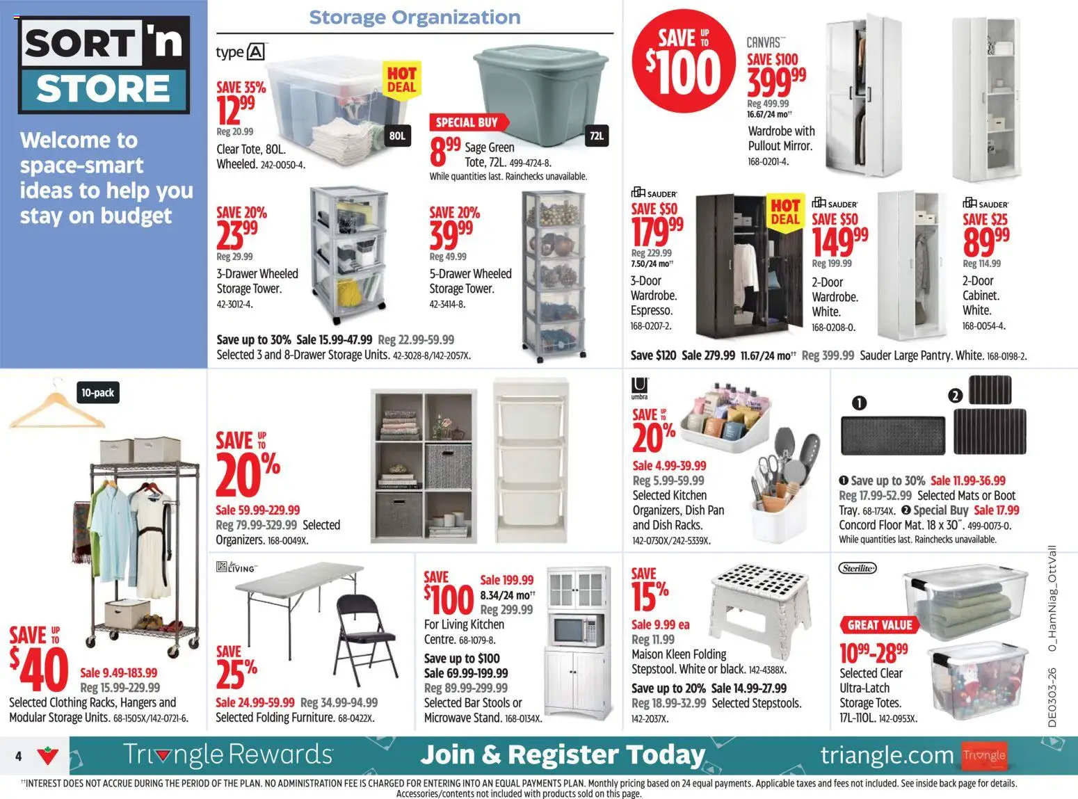 Canadian Tire flyer valid from 15.01.2026 | Page: 4 | Products: Wardrobe