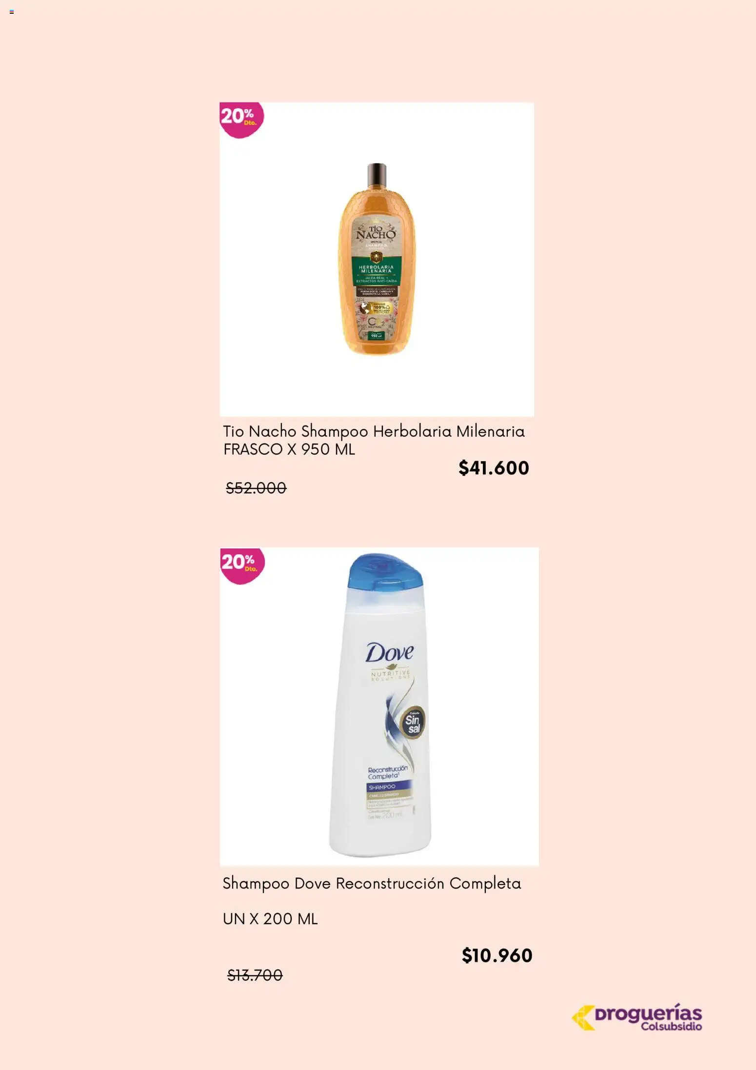 Colsubsidio revista - valida desde el 03.03.2026 | Página: 5 | Productos: Frasco, Shampoo