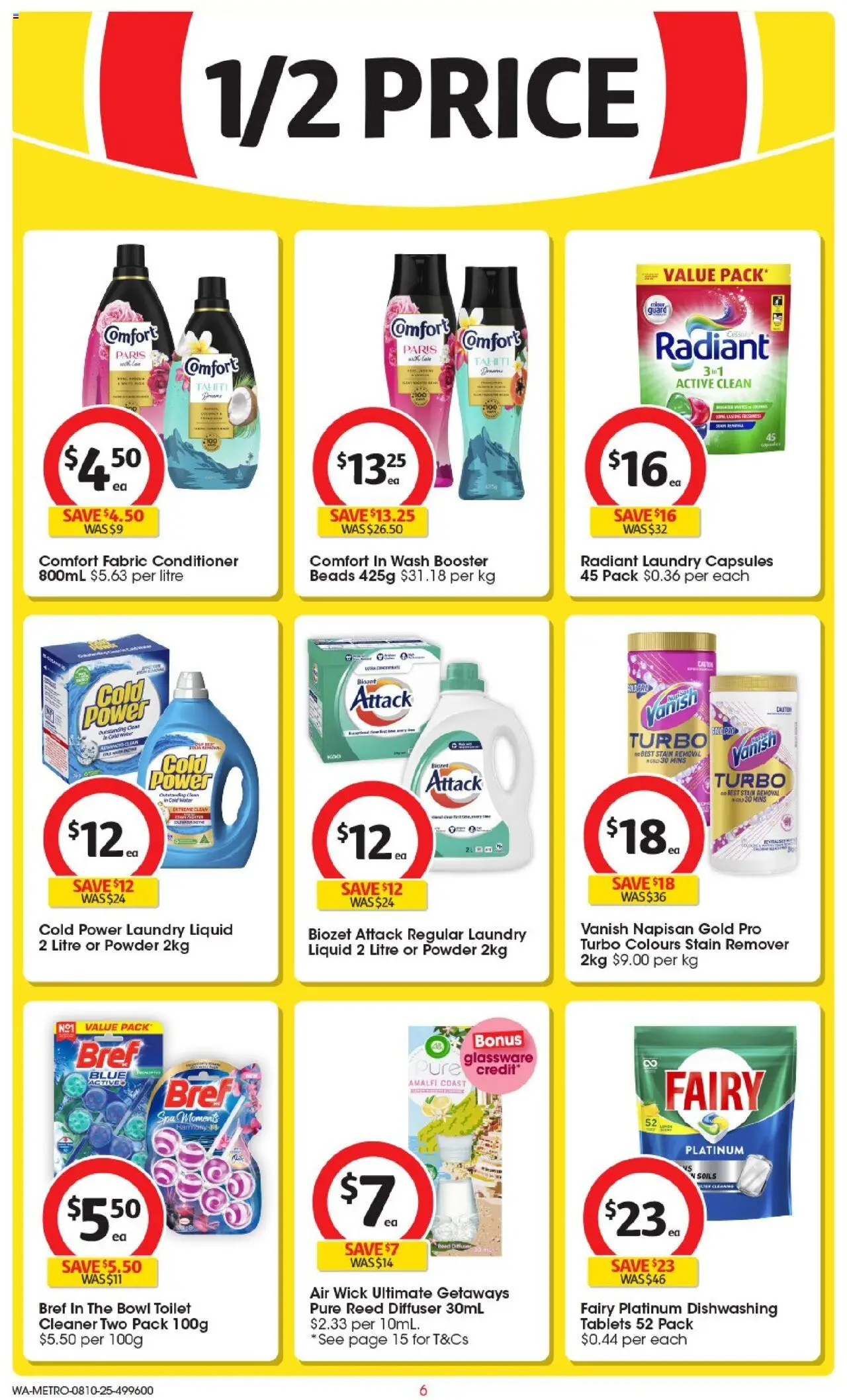 Coles catalogue - valid from 08.10.2025 | Page: 6 | Products: Powder, Conditioner, Laundry, Tablets