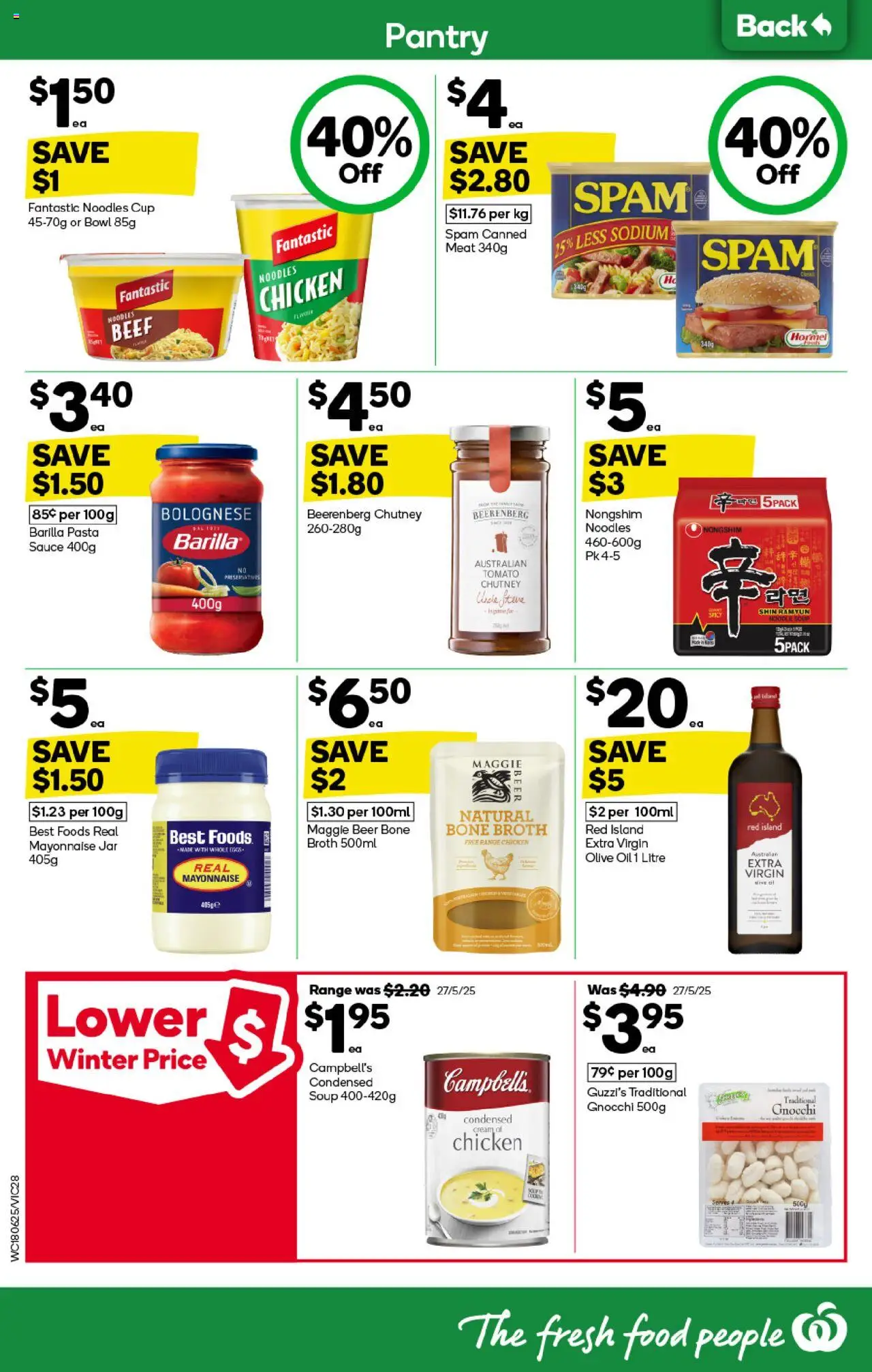 Woolworths catalogue - valid from 18.06.2025 | Page: 28 | Products: Chicken, Beef, Olive oil, Soup