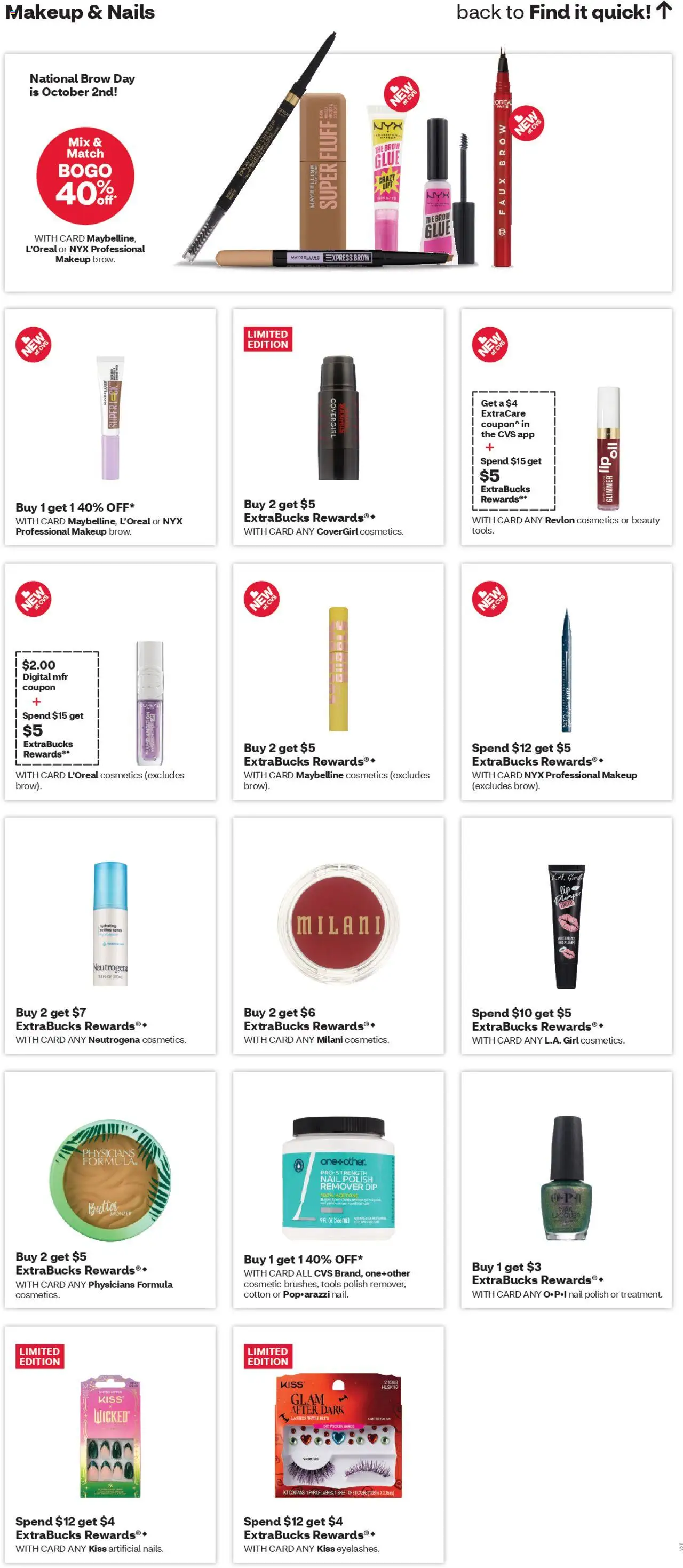 CVS Pharmacy Weekly Ad - WA - valid from 28.09.2025 | Page: 10 | Products: Nail, Brush, Nail polish, Sheet