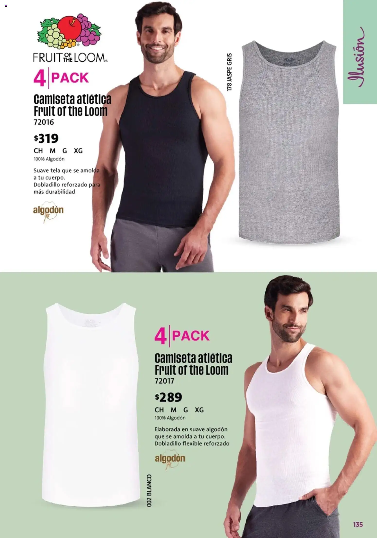 Nuevas ofertas de Ilusión válidas en toda la República Mexicana desde el 01.03.2026. ¡Encuentra las mejores ofertas en Ilusión catálogo Marcas Amigas! | Página: 137 | Productos: Algodón, Flexible, Camiseta