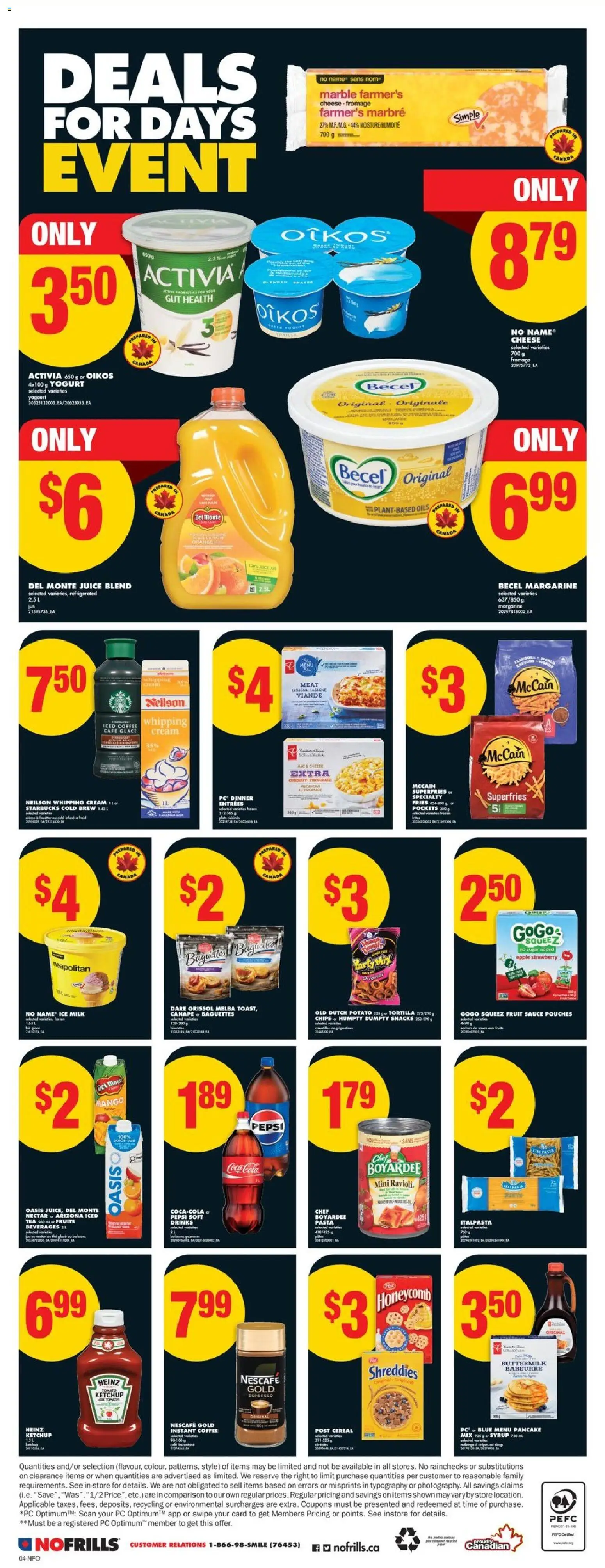No Frills flyer valid from 01.01.2026 | Page: 5 | Products: Chips, Ketchup, Coffee, Juice