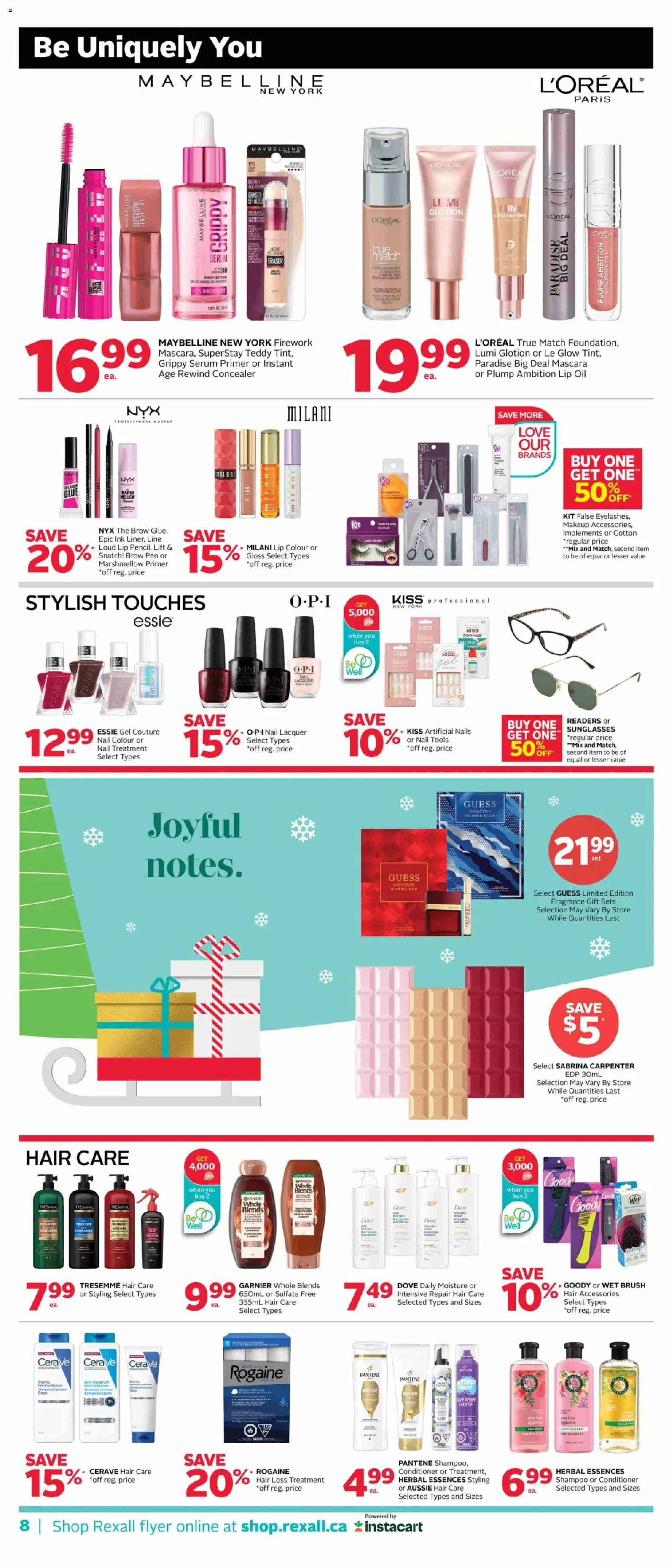 Rexall flyer valid from 12.12.2025 | Page: 13 | Products: Fragrance, Brush, Mascara, Shampoo