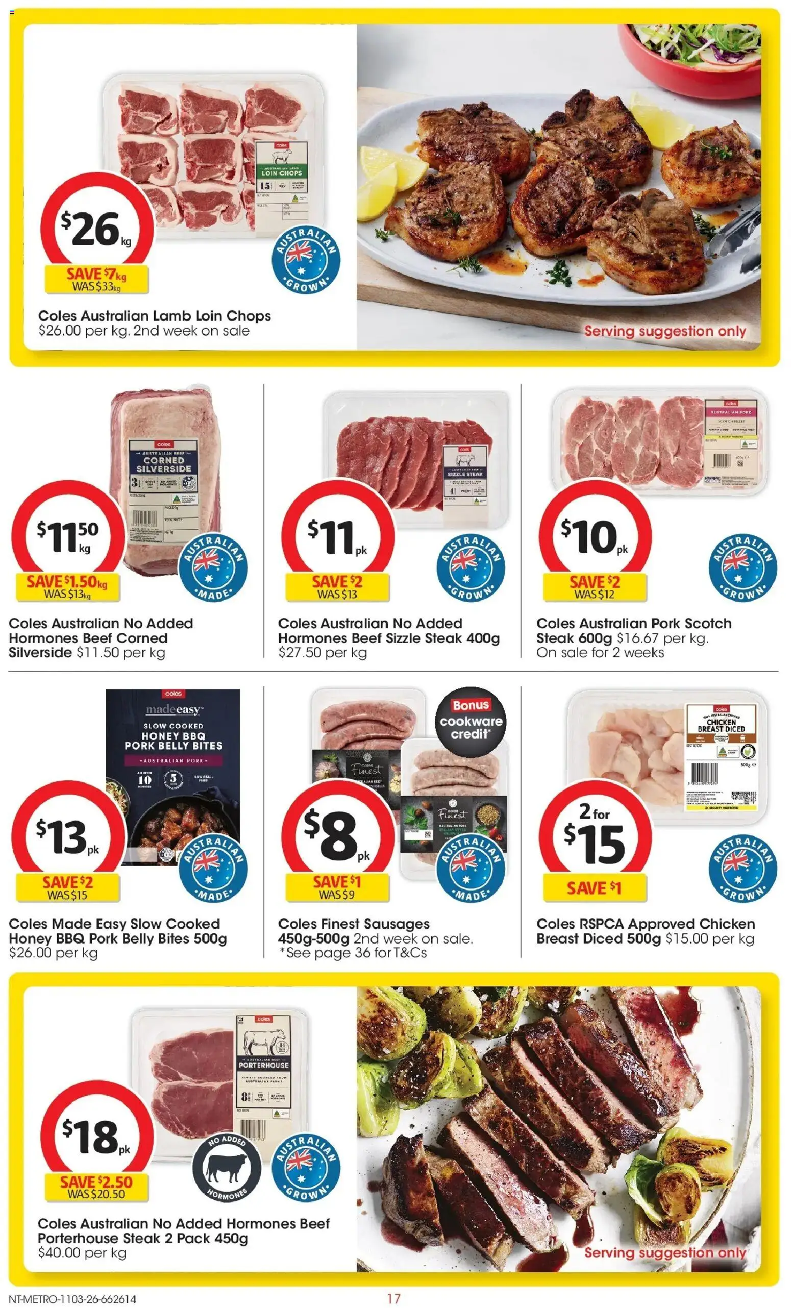 Coles catalogue - valid from 11.03.2026 | Page: 17 | Products: Honey, Pork, Lamb, Steak