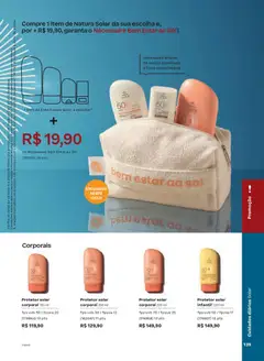 Natura - Ciclo 02/2026 - Pré-Visualização do folheto da loja Natura, válido de 13.01.2026 | Página: 139 | Produtos: Protetor solar, Necessaire, Tecido