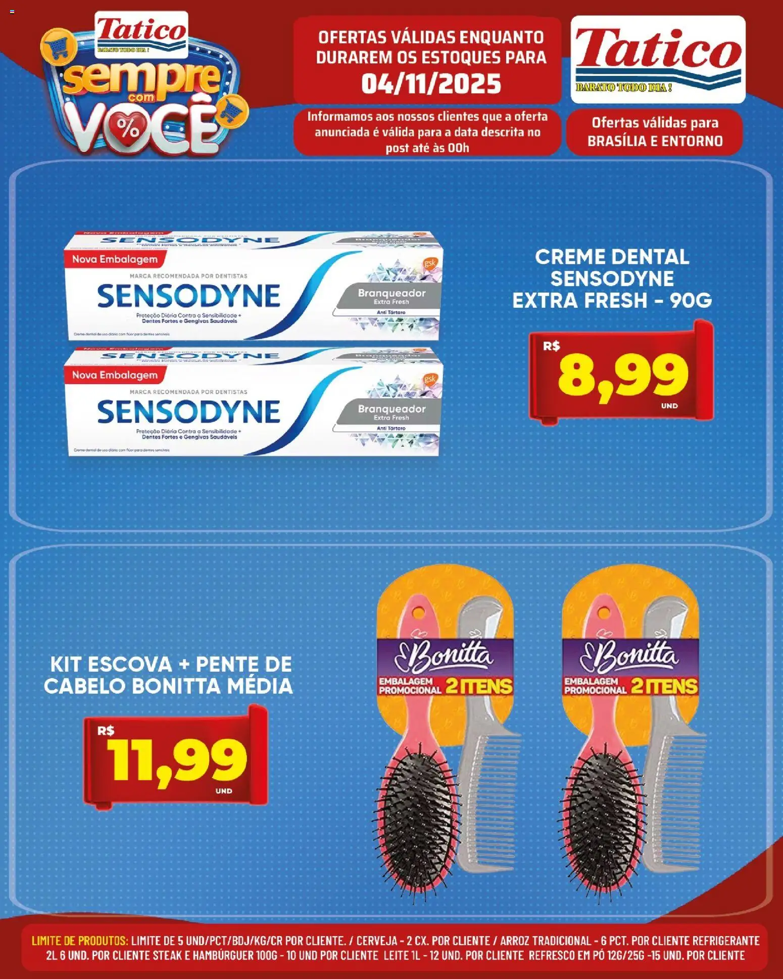 Tatico Folheto - válido de 04.11.2025 | Página: 13 | Produtos: Escova, Refresco, Leite, Creme