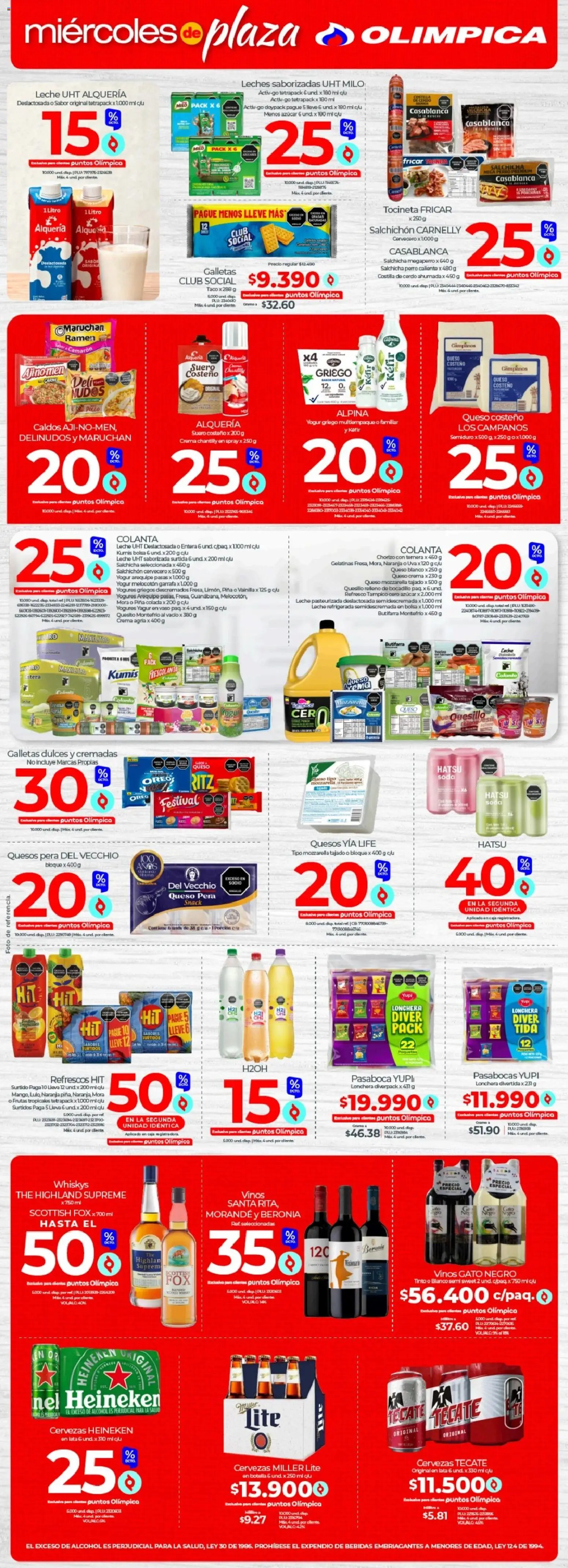 Olímpica revista - valida desde el 25.03.2026 | Página: 2 | Productos: Piña, Kumis, Lonchera, Leche