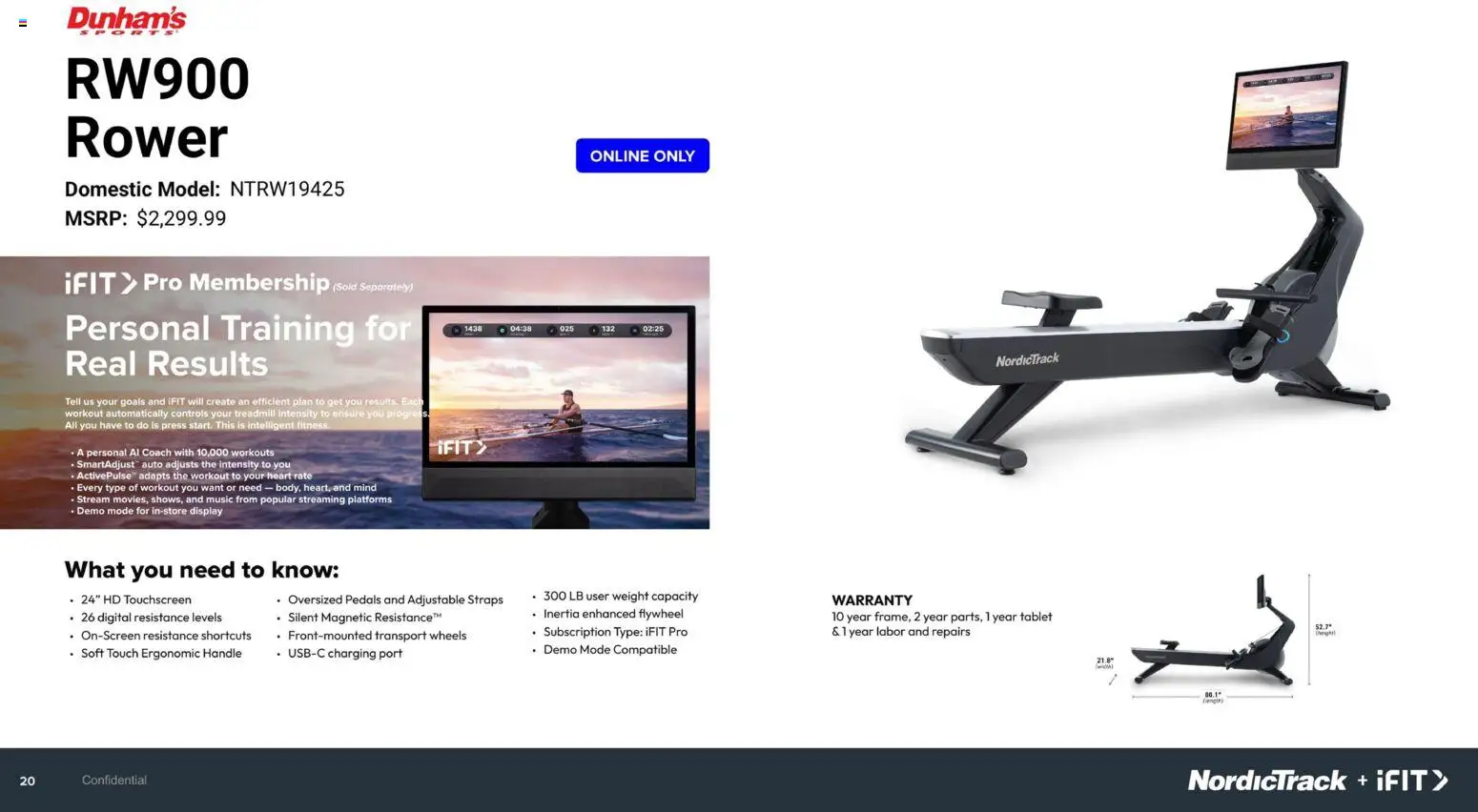 Dunham's Sports Exercise Equipment Guide - valid from 20.11.2025 | Page: 20 | Products: Press, Tablet, Weight
