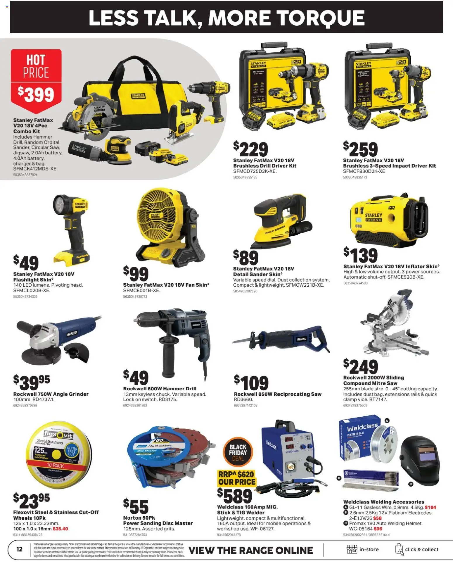 Mitre 10 catalogue - valid from 05.11.2025 | Page: 12 | Products: Saw, Batteries, Fan, Mobile