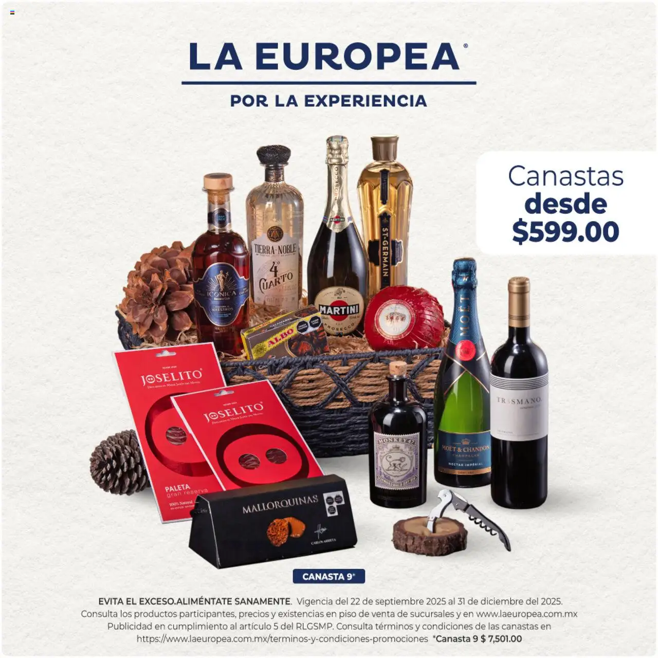 Nuevas ofertas de La Europea válidas en toda la República Mexicana desde el 22.09.2025. ¡Encuentra las mejores ofertas en La Europea - Catálogo Canastas y Regalos! | Página: 1 | Productos: Paleta, Champagne, Canasta