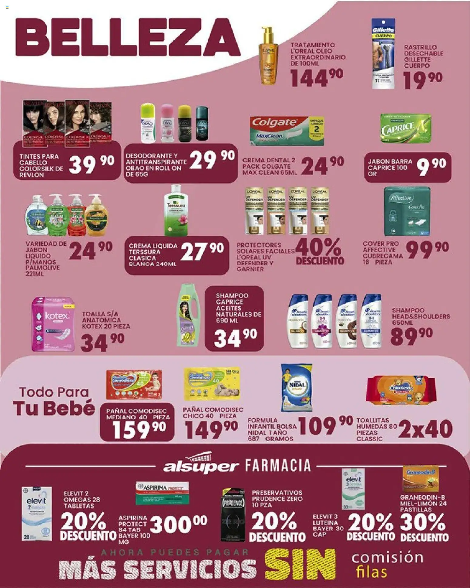 Nuevas ofertas de Alsuper válidas en toda la República Mexicana desde el 03.04.2026. ¡Encuentra las mejores ofertas en Alsuper folleto Calera! | Página: 4 | Productos: Jabón líquido, Crema, Toallitas húmedas, Jabón
