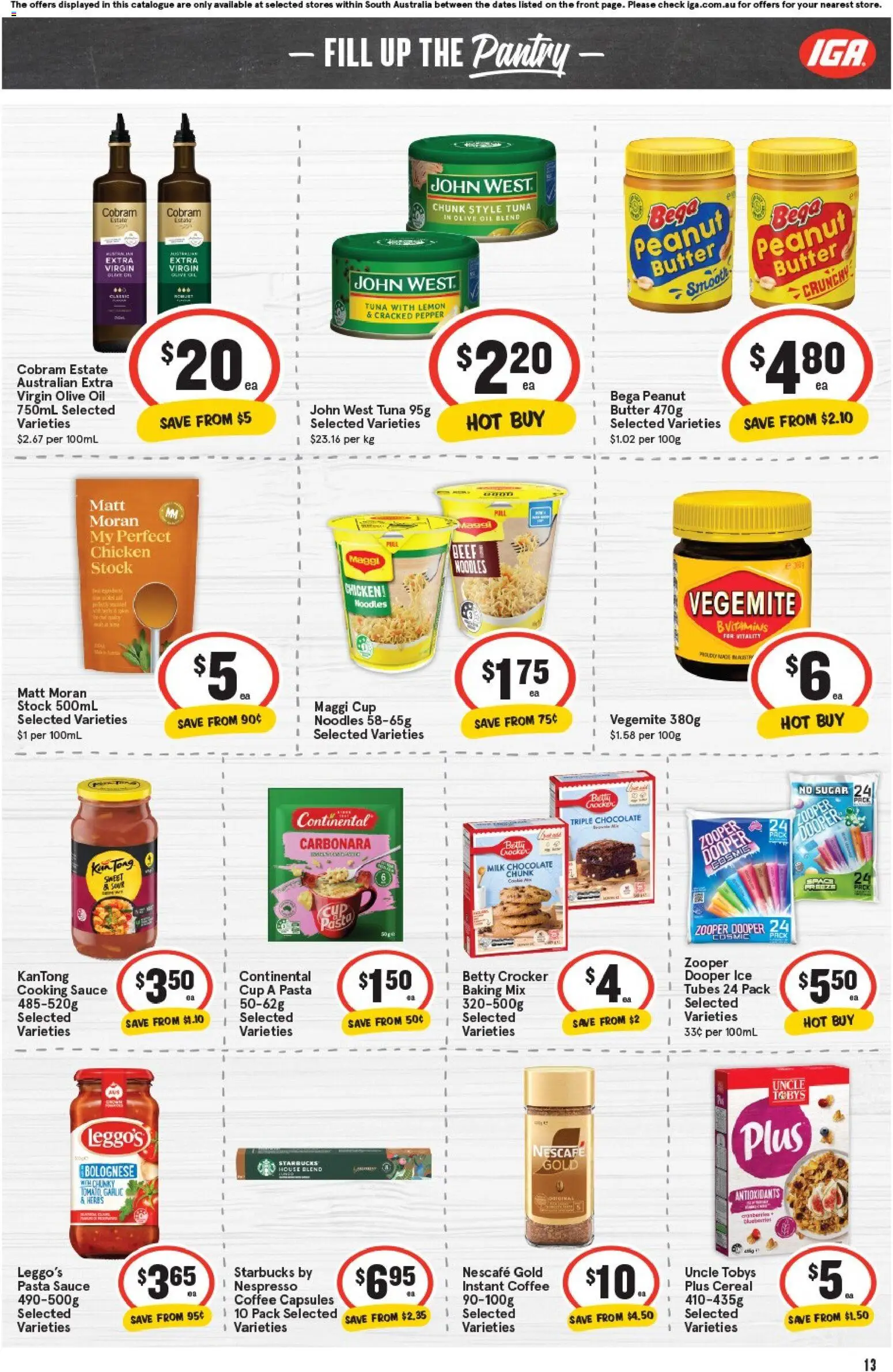 IGA catalogue - valid from 29.10.2025 | Page: 9 | Products: Coffee, Chocolate, Sauce, Lemon