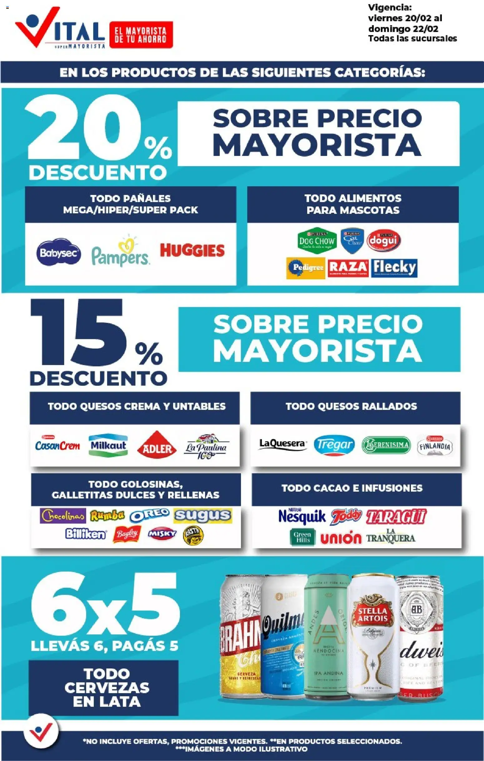 Vital - Ofertas modo verano │ válido desde el 20.02.2026 | Página: 6 | Productos: Galletitas, Cerveza, Cacao, Crema