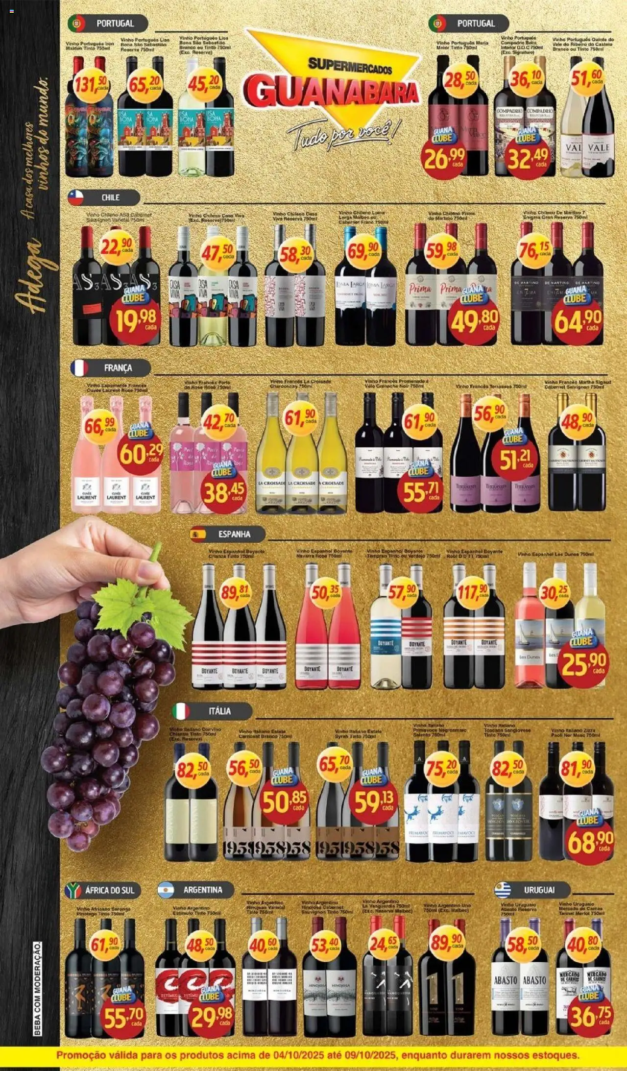 Supermercados Guanabara Folheto - válido de 04.10.2025 | Página: 7 | Produtos: Espumante, Vinho