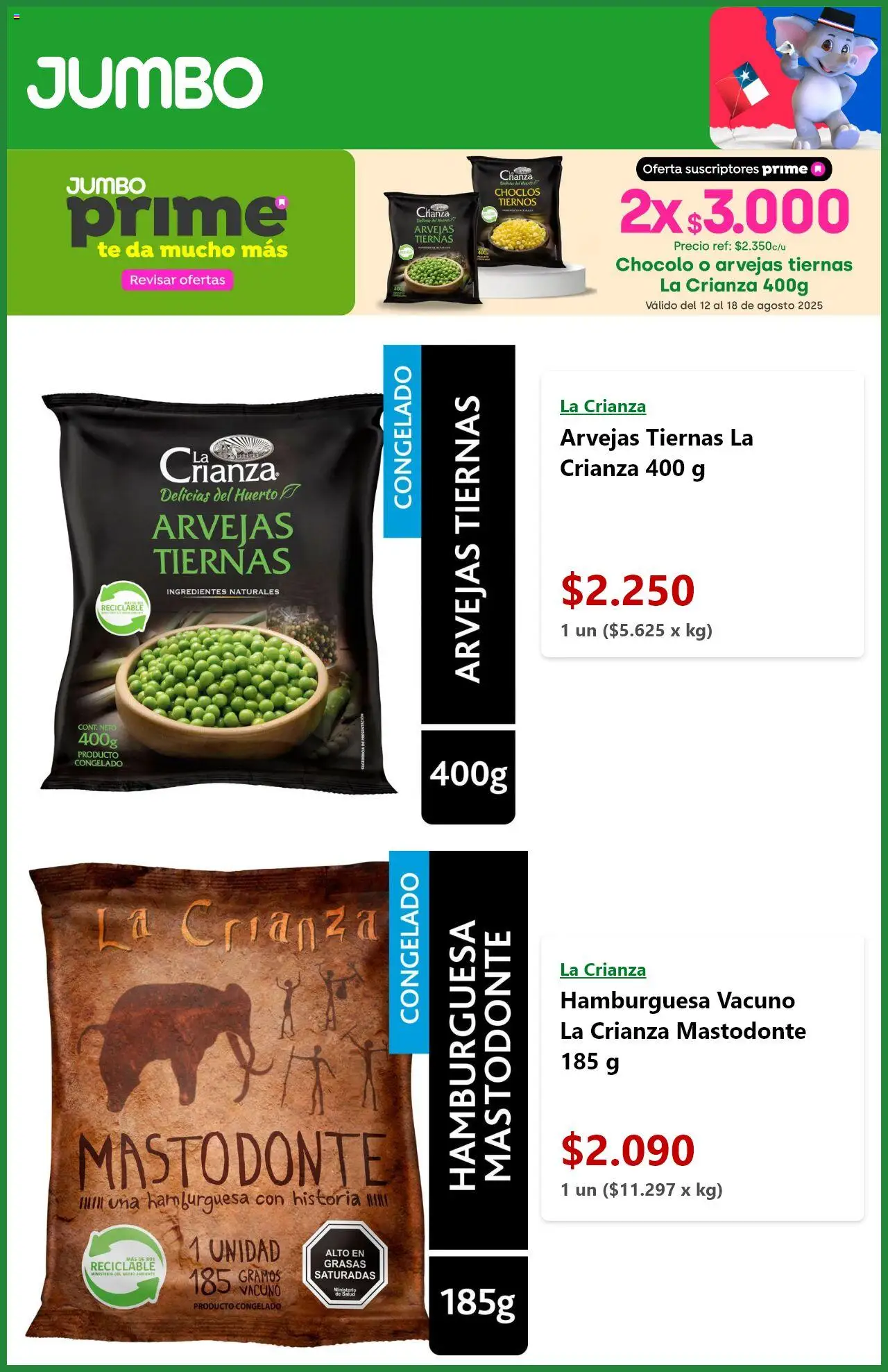 Jumbo ofertas  │ válido desde el 12.08.2025 | Página: 4 | Productos: Té, Arvejas