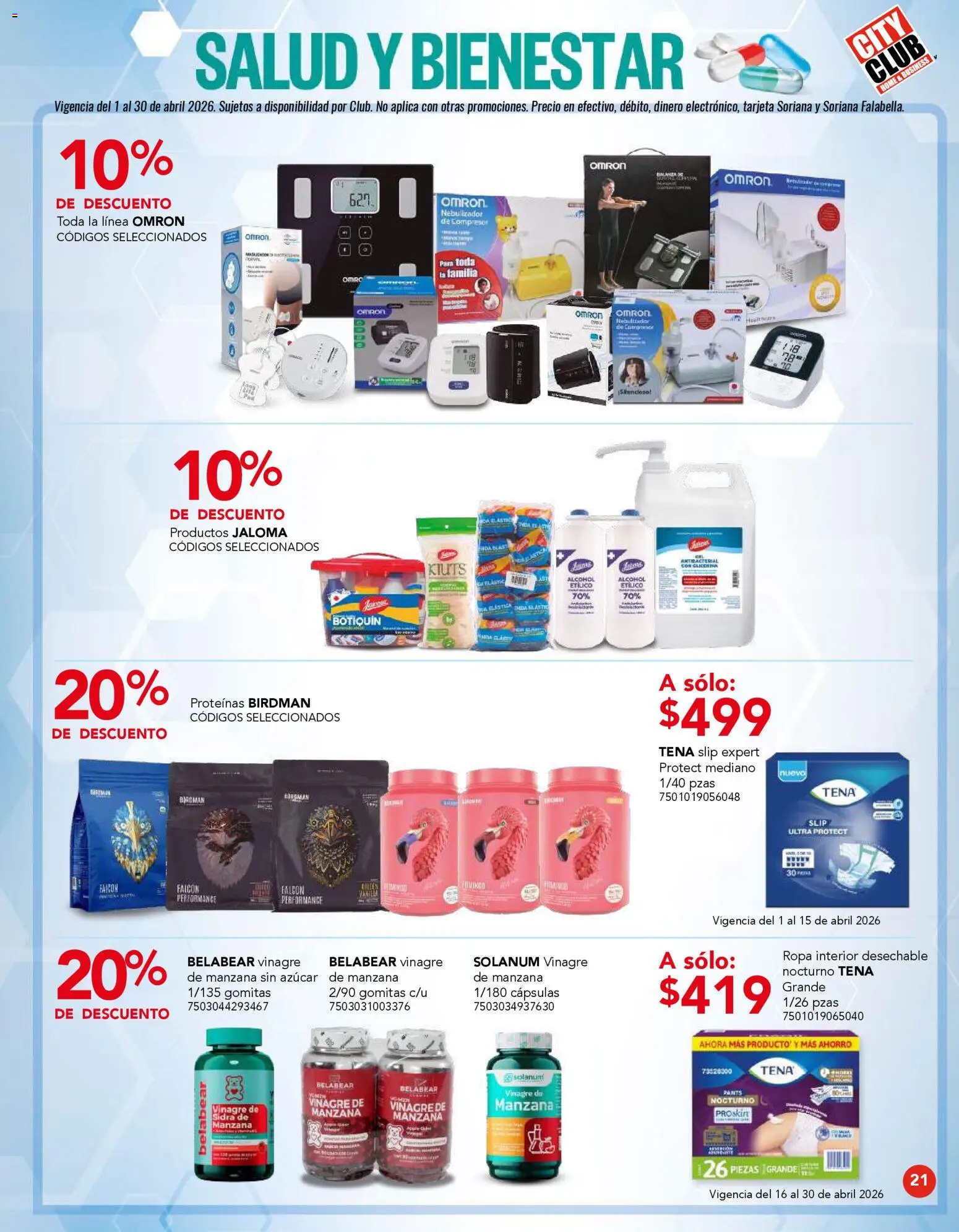 Nuevas ofertas de City Club válidas en toda la República Mexicana desde el 01.04.2026. ¡Encuentra las mejores ofertas en City Club catálogo! | Página: 21