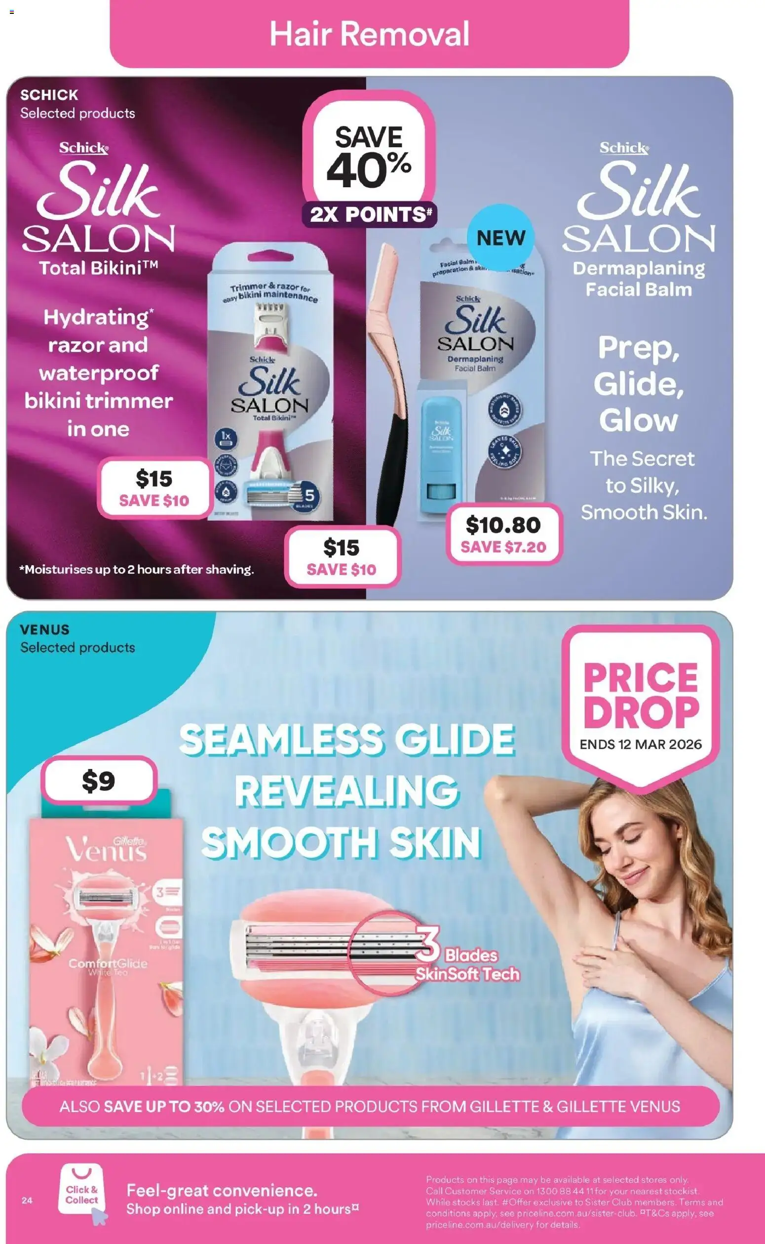 Priceline Pharmacy catalogue - valid from 25.12.2025 | Page: 24 | Products: Bikini, Tea, Razor, Hair removal