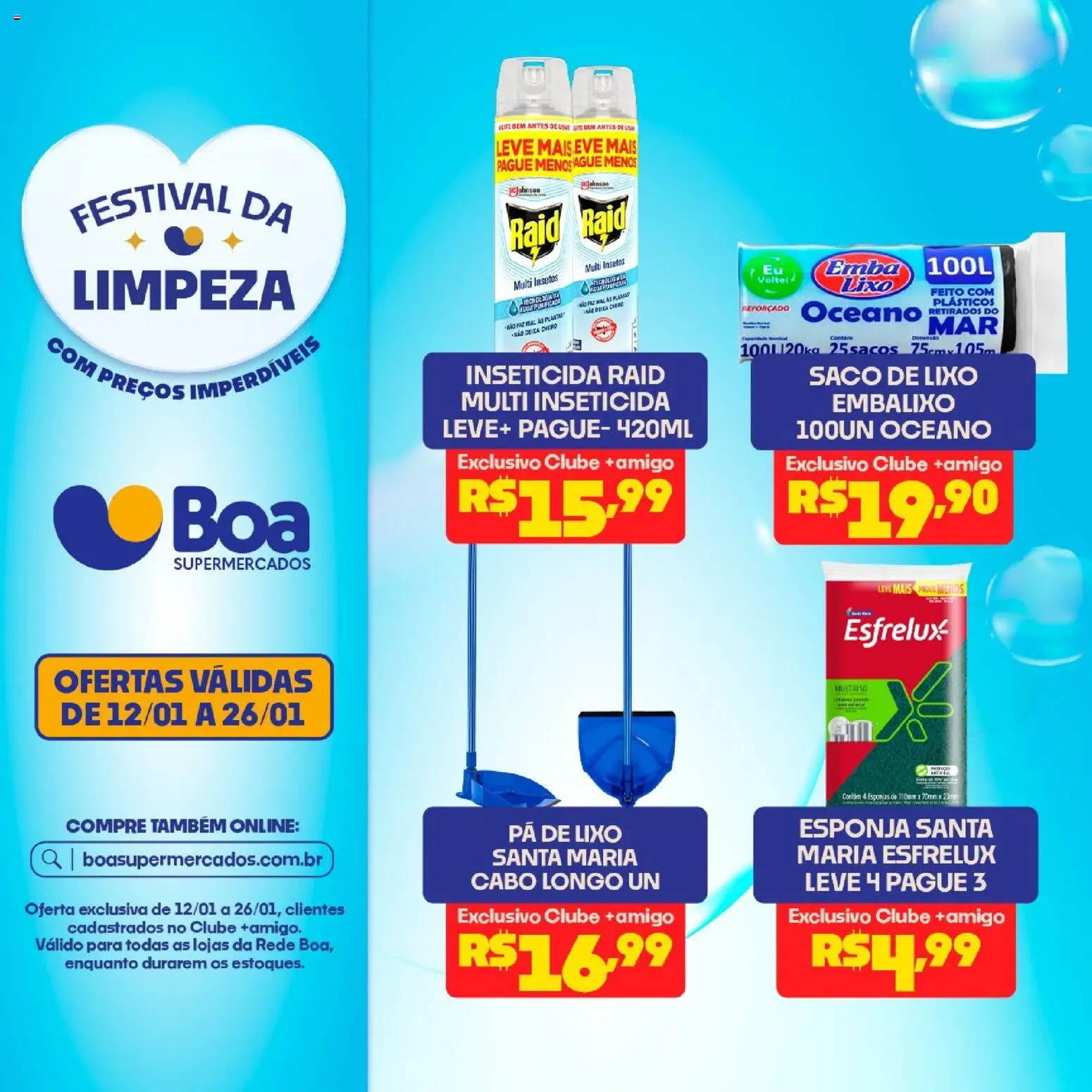 Boa Supermercados Folheto - válido de 12.01.2026 | Página: 11 | Produtos: Pá de lixo, Esponja, Pá, Inseticida