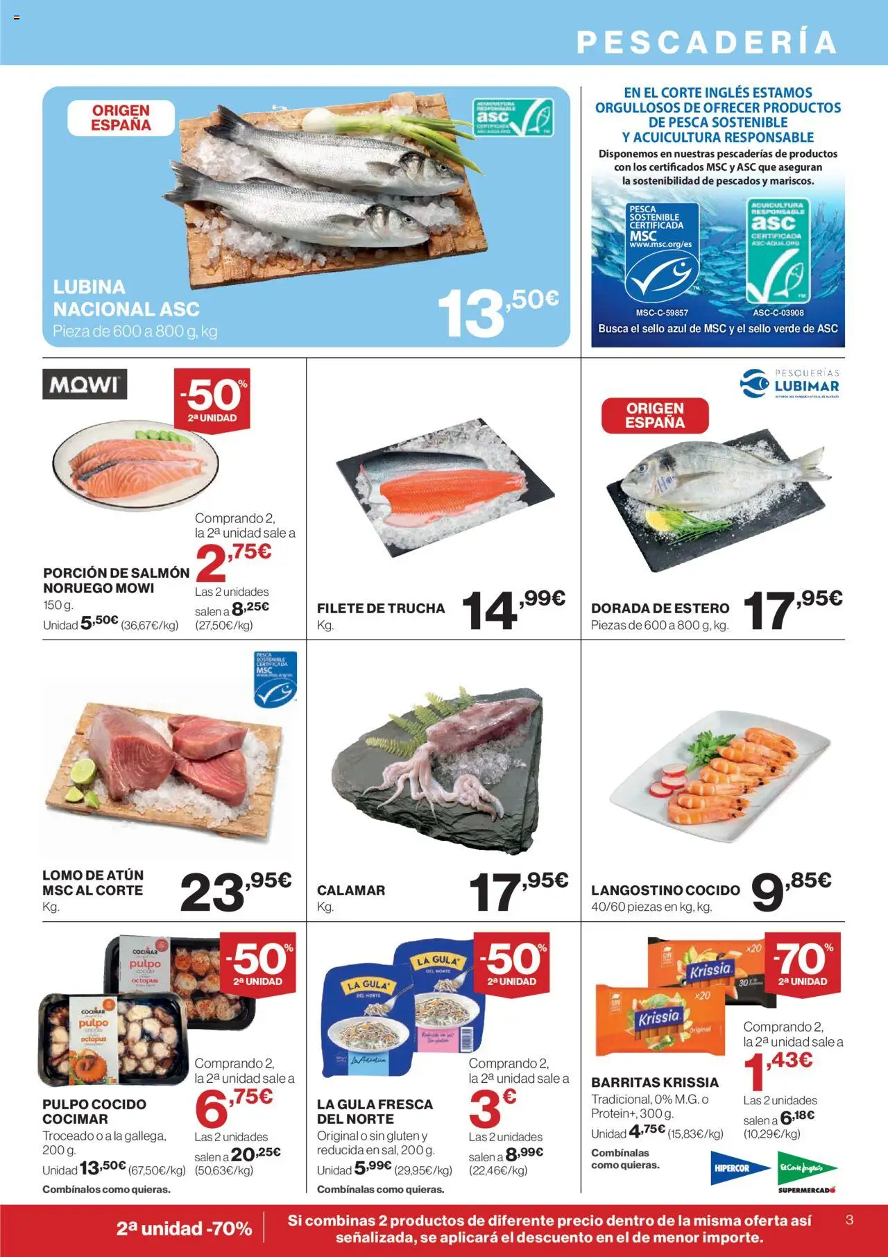 Nuevas ofertas de El Corte Inglés válidas en toda la República Mexicana desde el 14.08.2025. ¡Encuentra las mejores ofertas en El Corte Inglés - Catálogo Nuestros Mejores Precios! | Página: 3 | Productos: Atún
