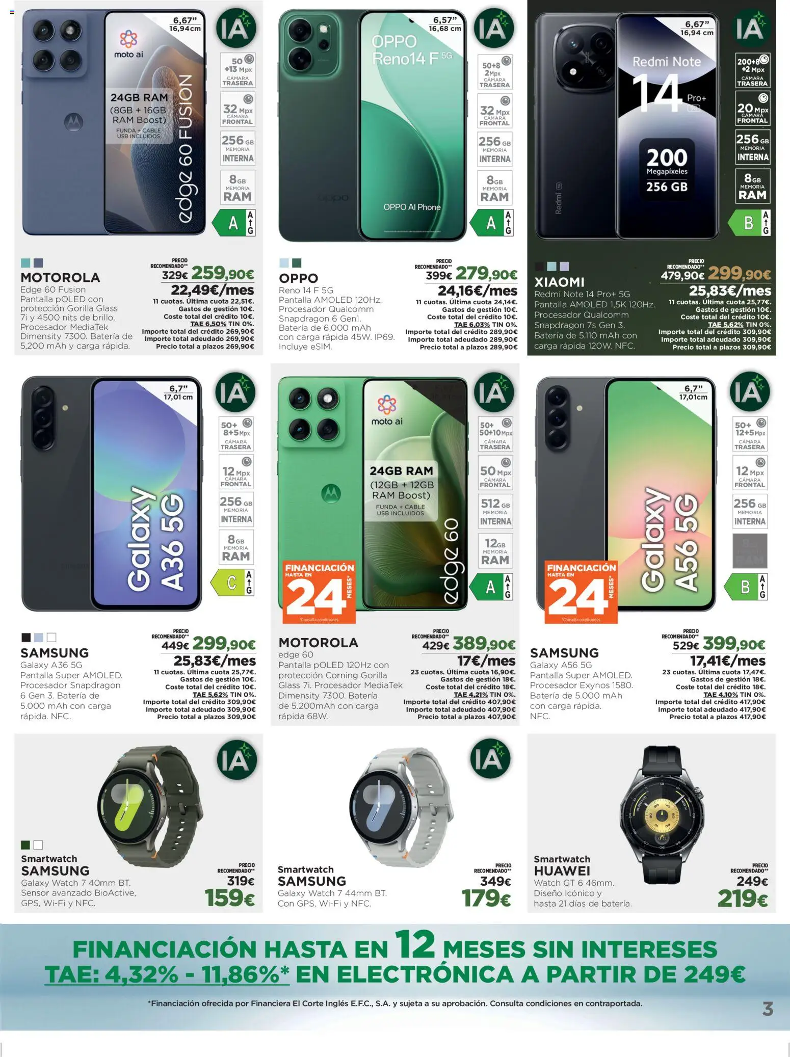 Nuevas ofertas de El Corte Inglés válidas en toda la República Mexicana desde el 26.12.2025. ¡Encuentra las mejores ofertas en El Corte Inglés catálogo Los Tecnoprecios! | Página: 3 | Productos: Cable USB, Cámara, Funda, Batería