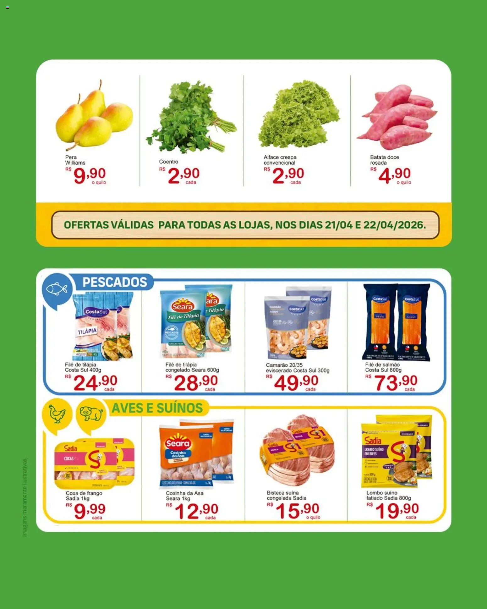 GIGA Atacado Folheto - válido de 21.04.2026 | Página: 2 | Produtos: Pera, Camarão, Alface, Frango