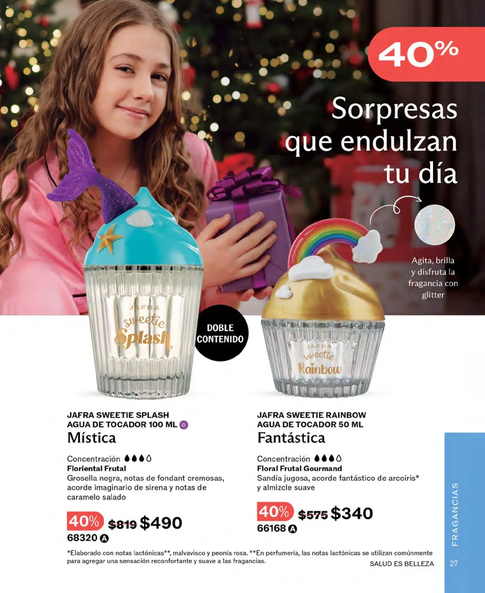 Nuevas ofertas de JAFRA válidas en toda la República Mexicana desde el 01.11.2025. ¡Encuentra las mejores ofertas en JAFRA catálogo! | Página: 27 | Productos: Sandía, Agua, Glitter, Fragancia