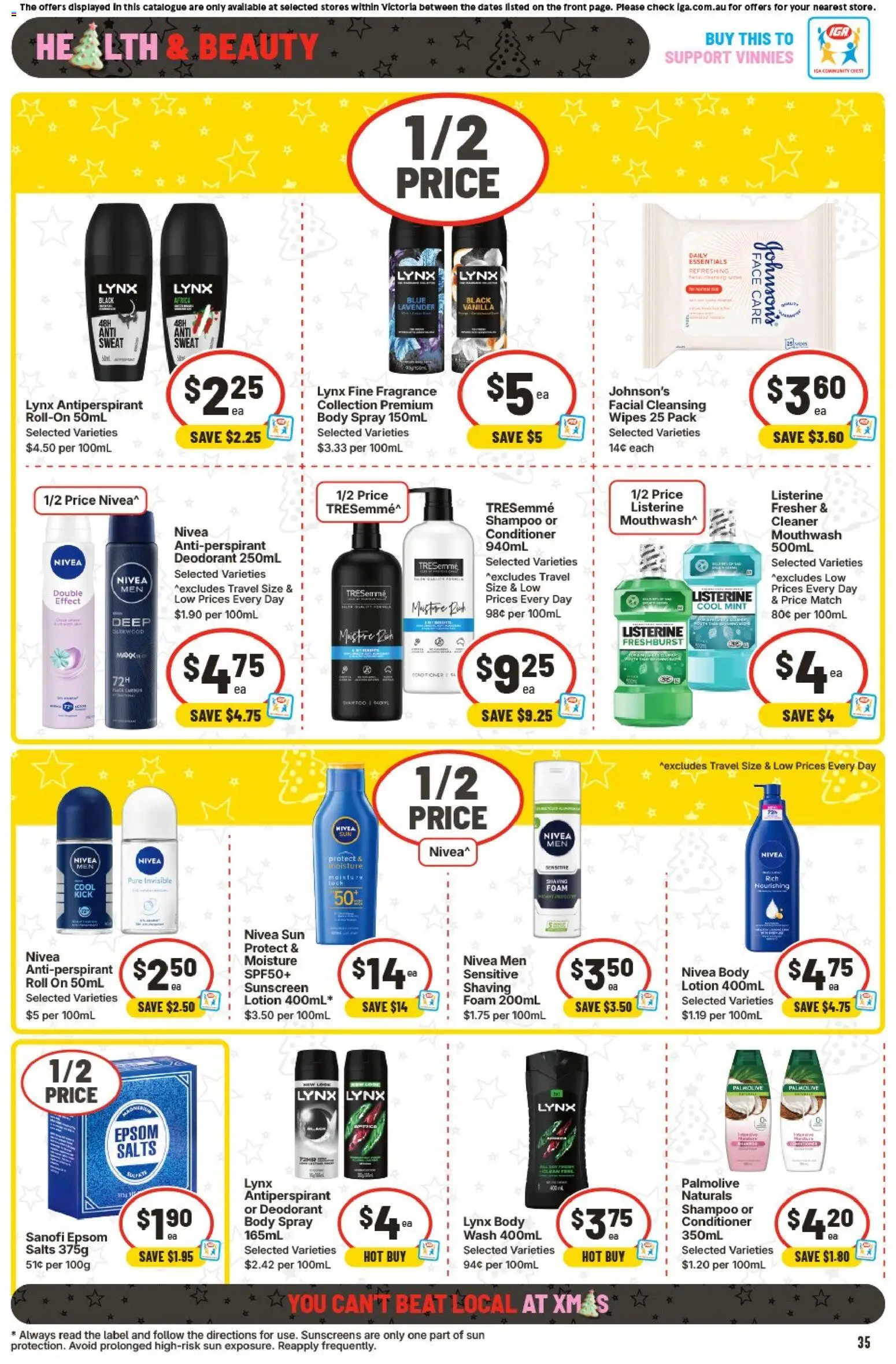 IGA catalogue - valid from 10.12.2025 | Page: 39 | Products: Conditioner, Sunscreen, Antiperspirant, Mouthwash