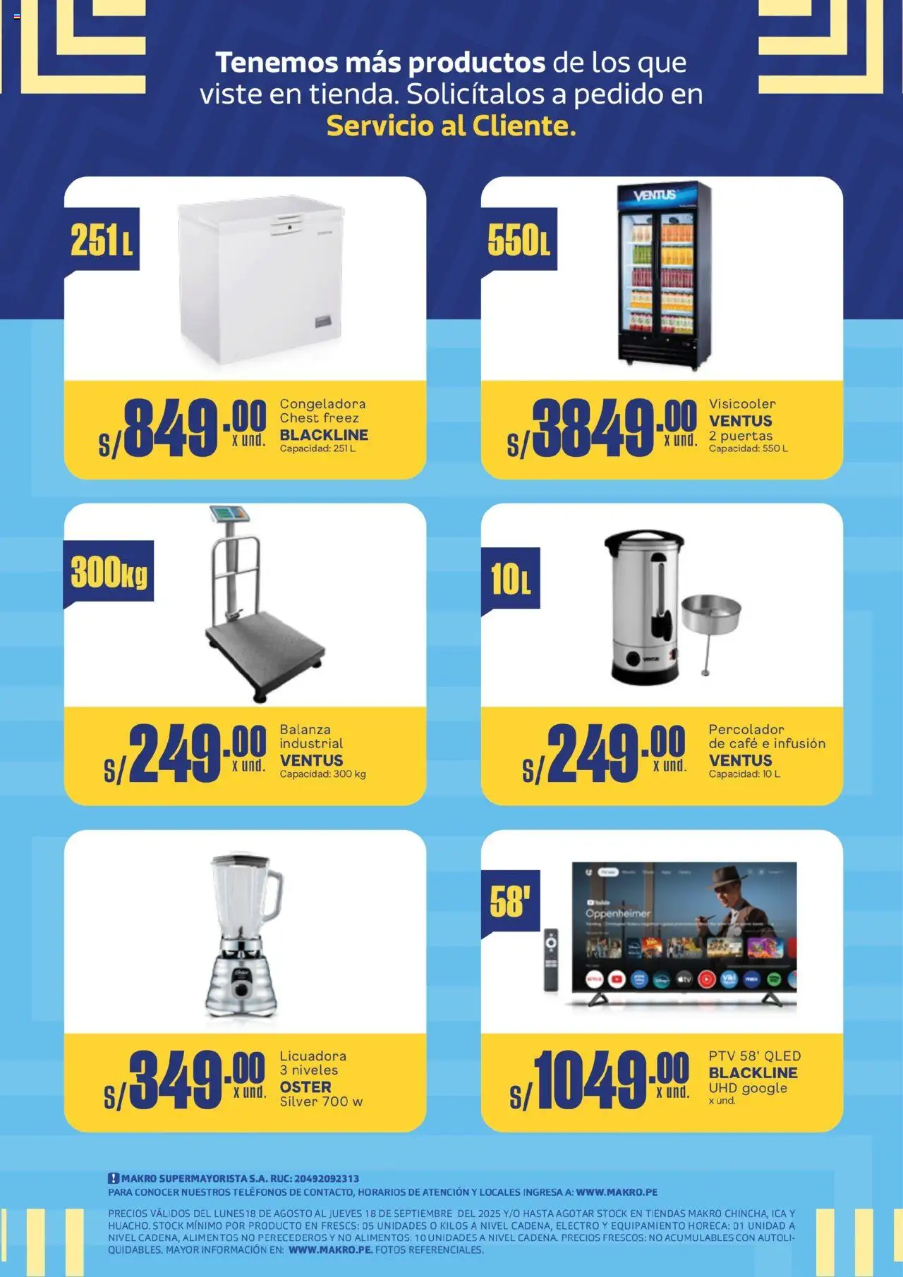 Catálogo Makro válido desde 18.08.2025 | Página: 2 | Productos: Café, Licuadora