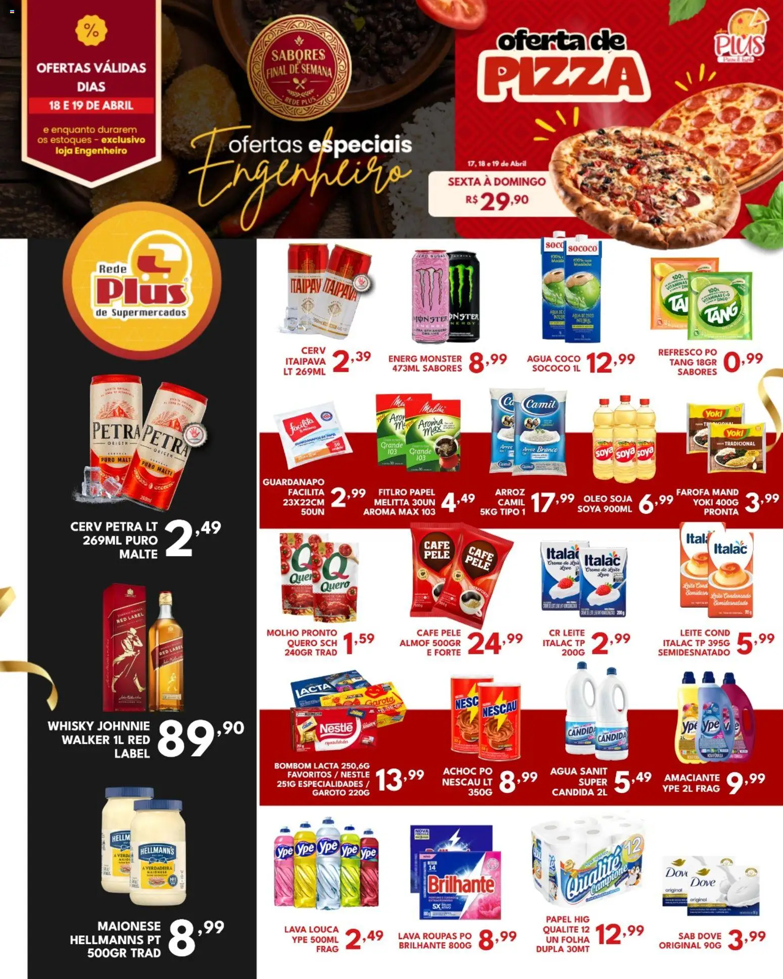 Rede Plus Supermercados Folheto - válido de 18.04.2026 | Página: 1 | Produtos: Creme, Dove, Soja, Guardanapo