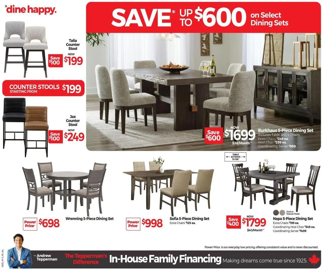 Tepperman's flyer valid from 11.09.2025 | Page: 9 | Products: Table, Chair