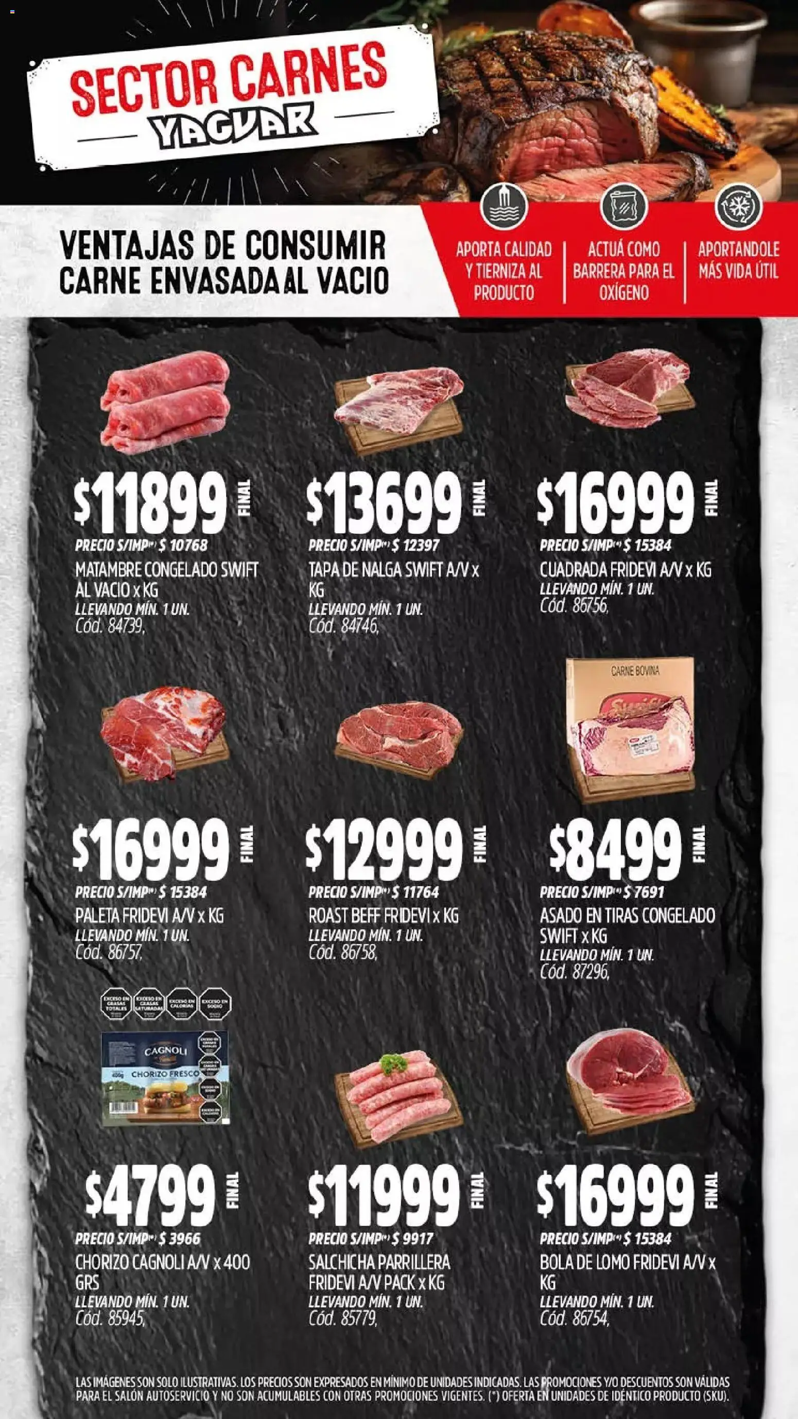 Yaguar - Oferta Semanal Neuquen │ válido desde el 23.03.2026 | Página: 6 | Productos: Salchicha, Paleta, Chorizo