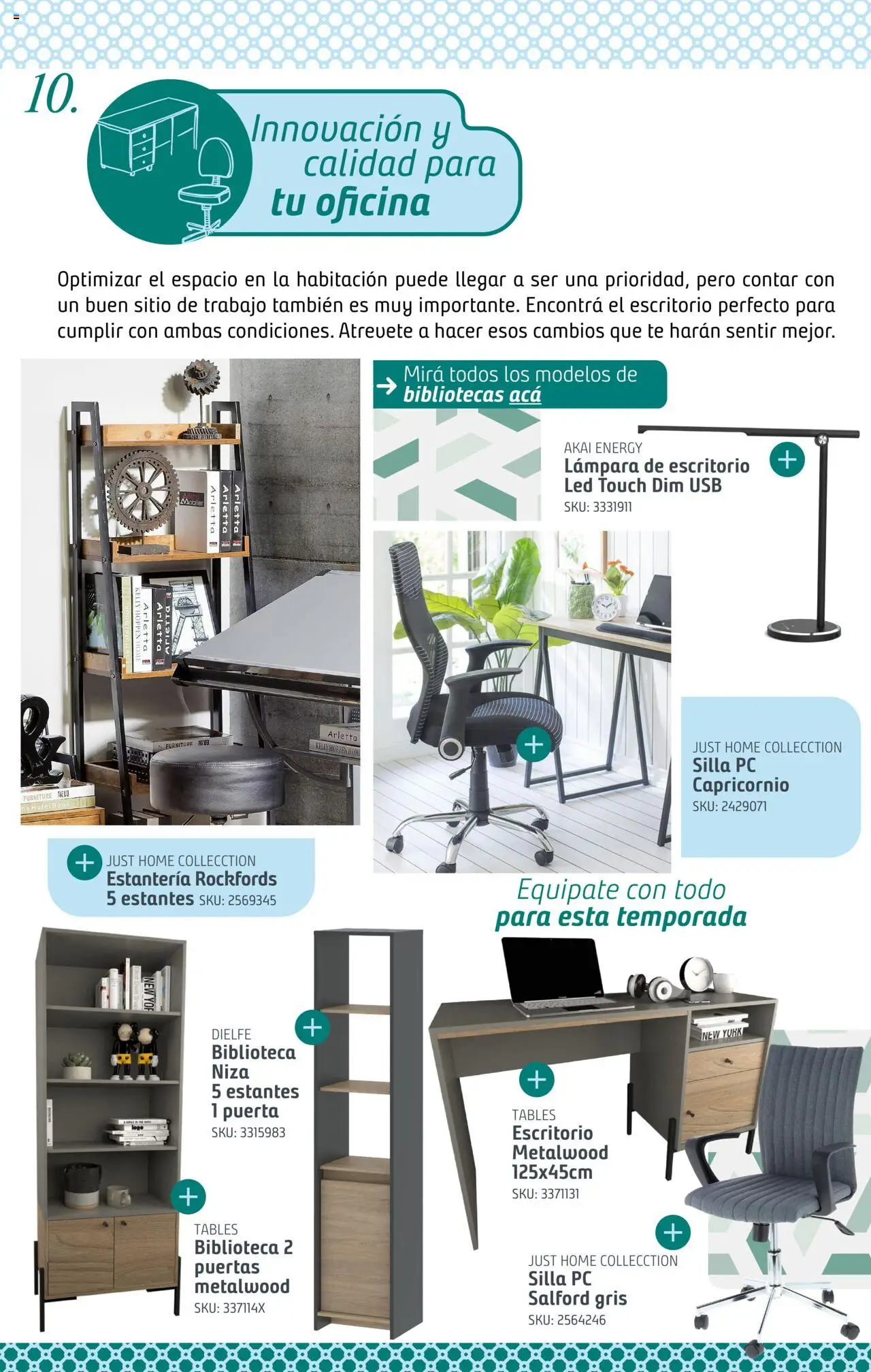 Sodimac ofertas │ válido desde el 13.02.2025 | Página: 10 | Productos: Estantes, Biblioteca, Lámpara, Té