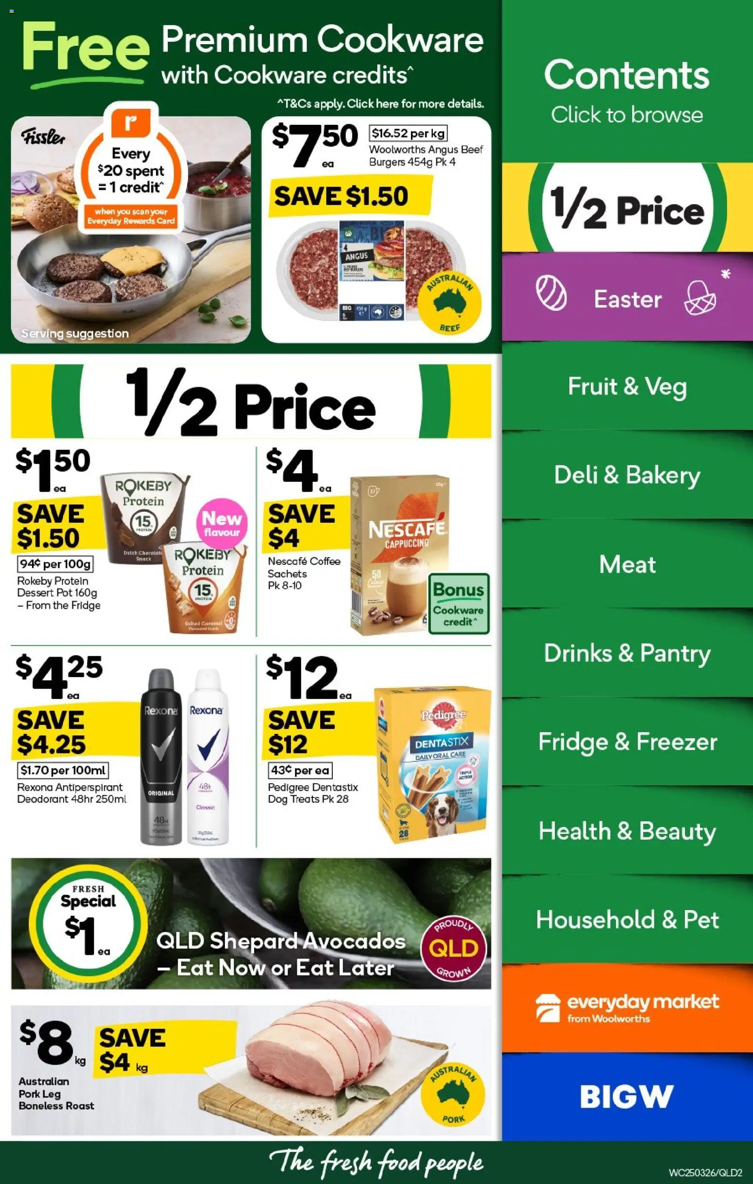 Woolworths catalogue - valid from 25.03.2026 | Page: 2 | Products: Chocolate, Deodorant, Cookware, Antiperspirant