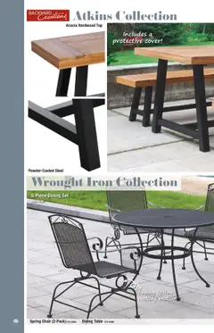 Preview of Menards weekly ads valid from 19.02.2025 | Page: 46 | Products: Table, Chair, Iron