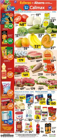 Vista previa de Calimax folleto Mexicali y SLRC, nuevo folleto de la tienda, válido en México a partir del 20.03.2026