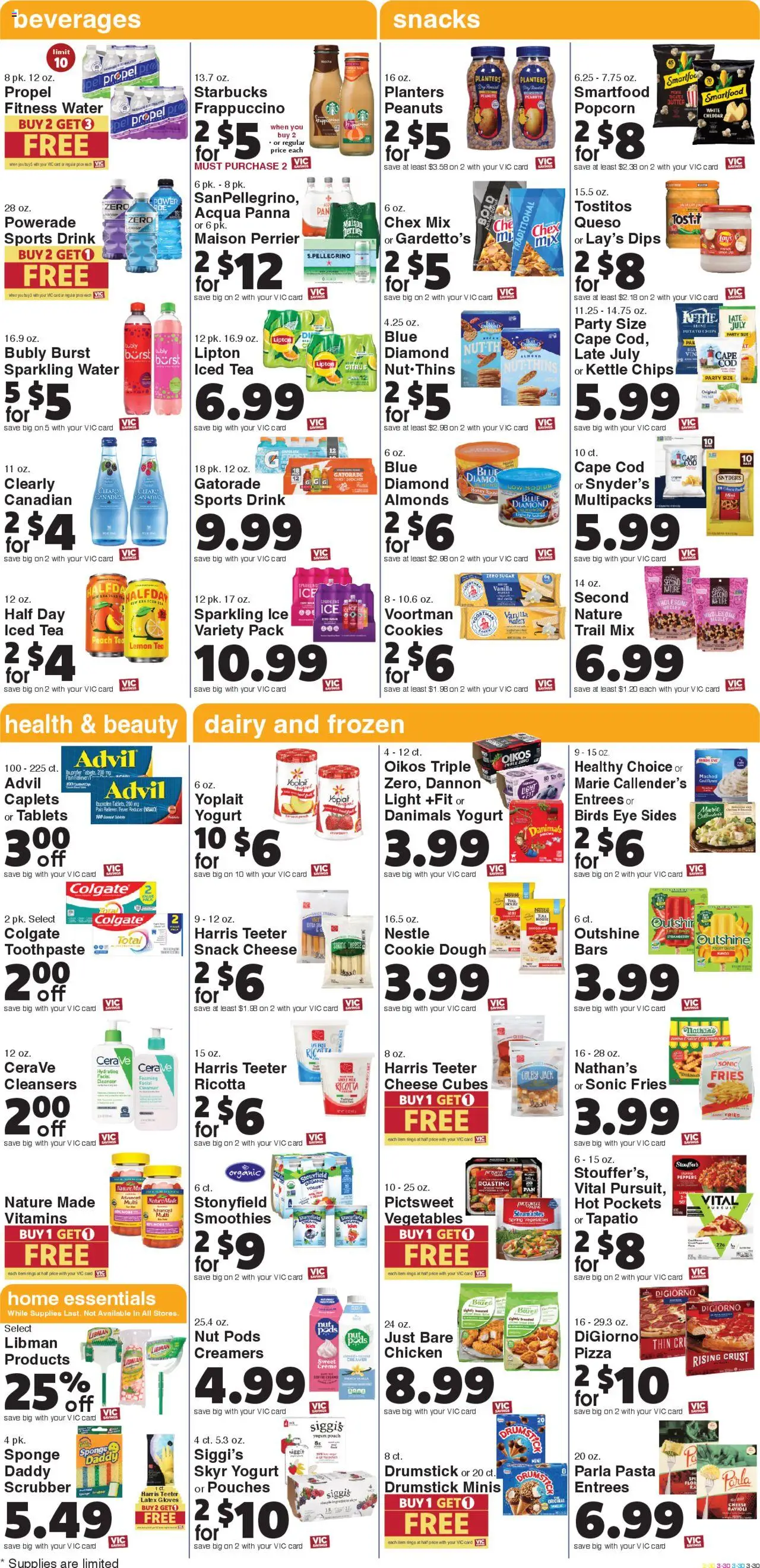 Harris Teeter Weekly Ad - valid from 17.09.2025 | Page: 5 | Products: Cheese, Pizza, Chips, Vegetables