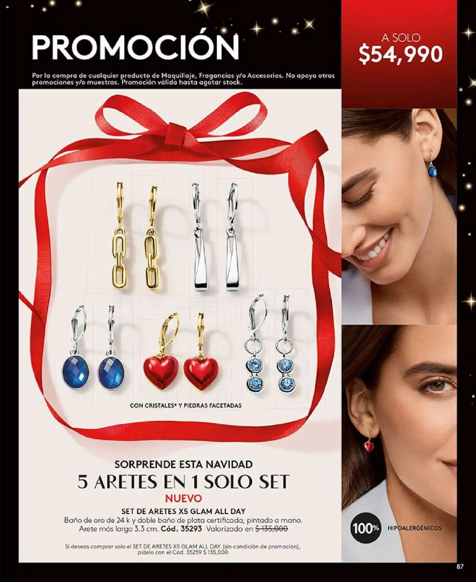 Ésika revista - valida desde el 03.11.2025 | Página: 99 | Productos: Aretes, Baño