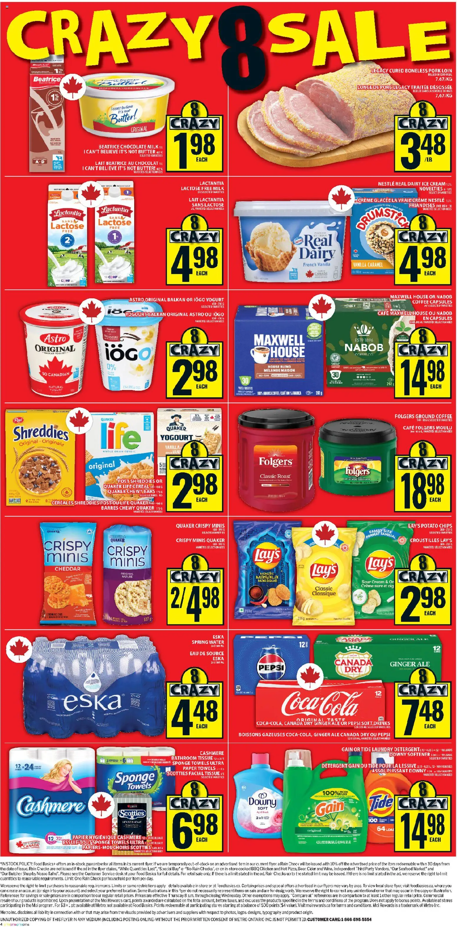 Food Basics flyer valid from 23.10.2025 | Page: 3 | Products: Sour cream, Ice cream, Yogurt, Chocolate