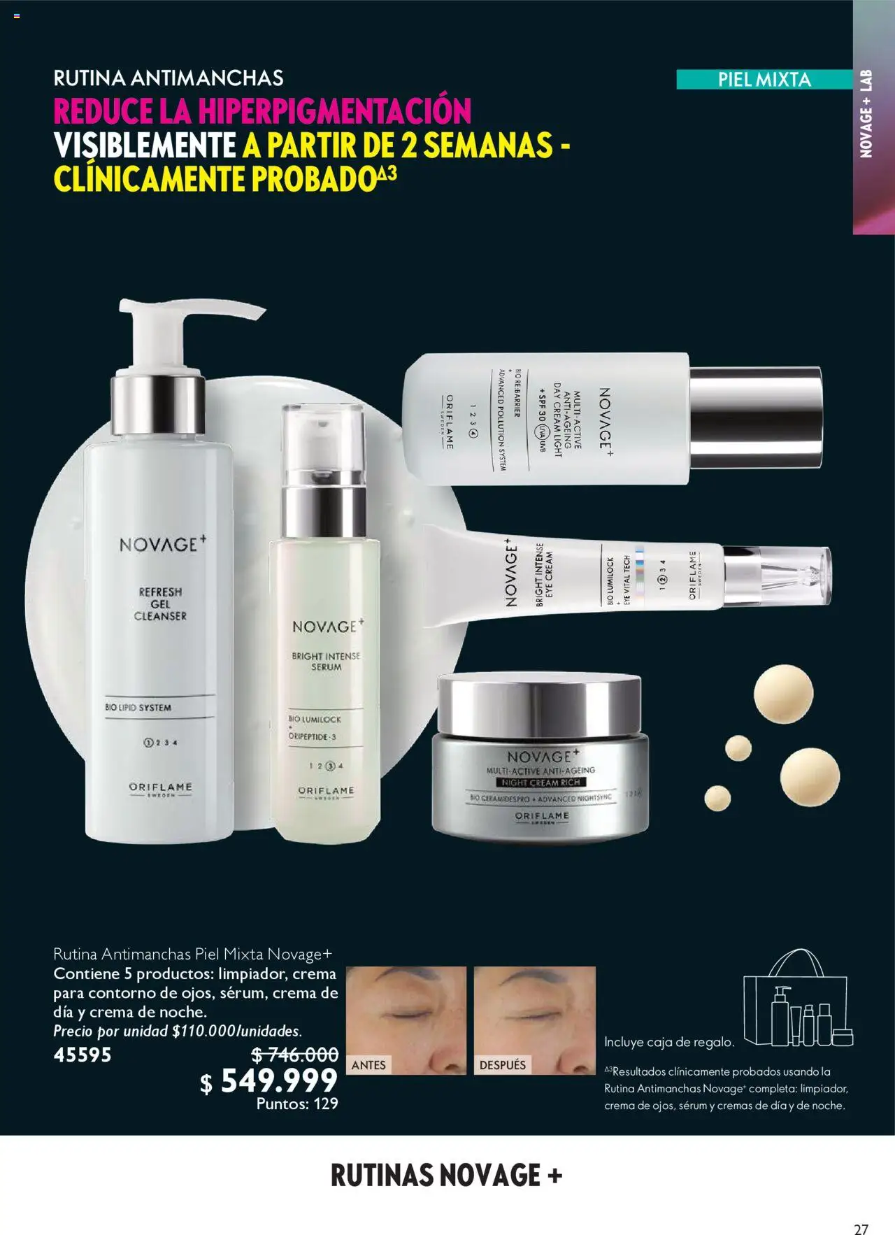 Oriflame revista - valida desde el 04.10.2025 | Página: 27 | Productos: Crema, Serum, Caja, Contorno