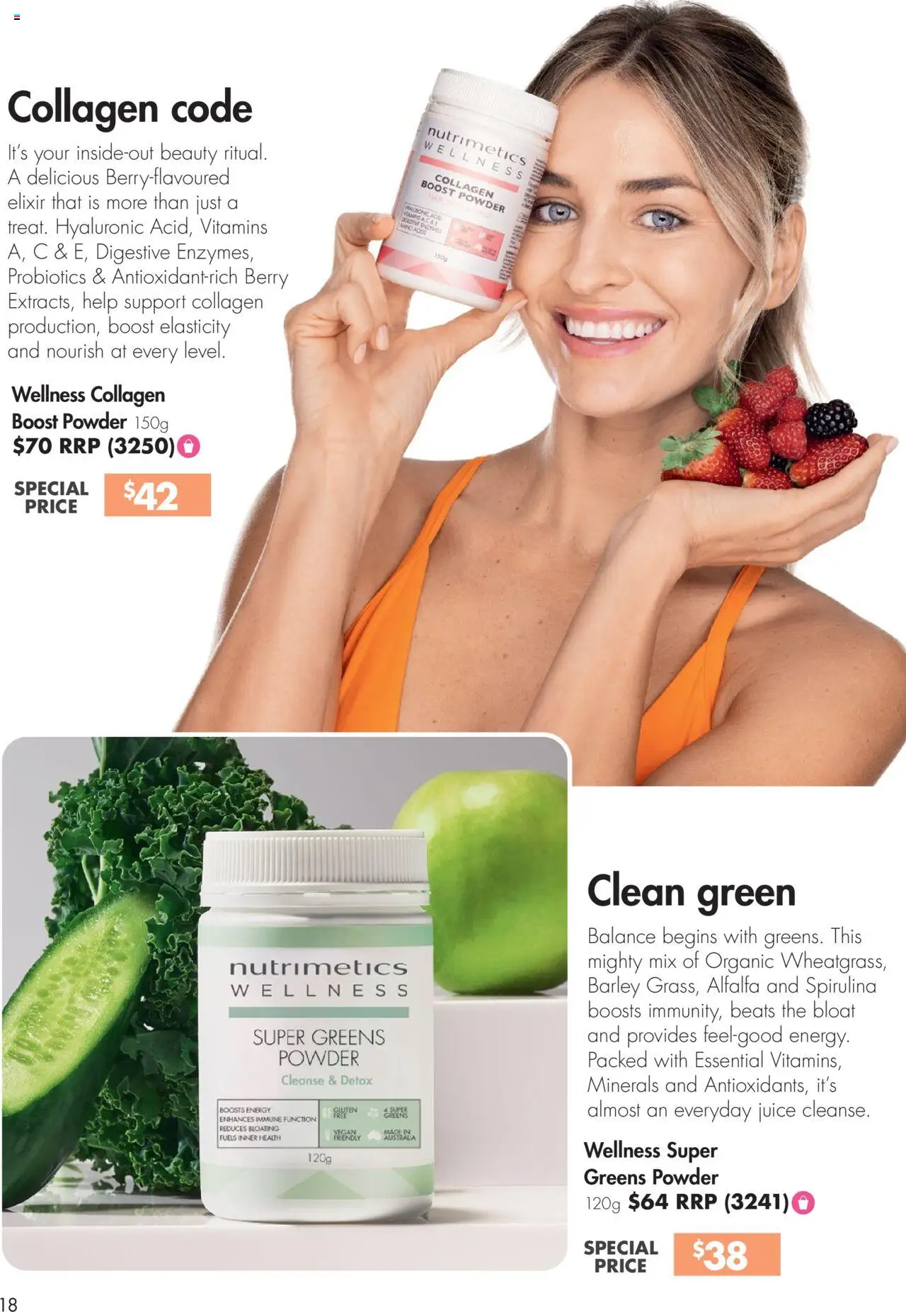 Nutrimetics catalogue - valid from 26.09.2025 | Page: 18 | Products: Powder, Juice, Greens, Collagen