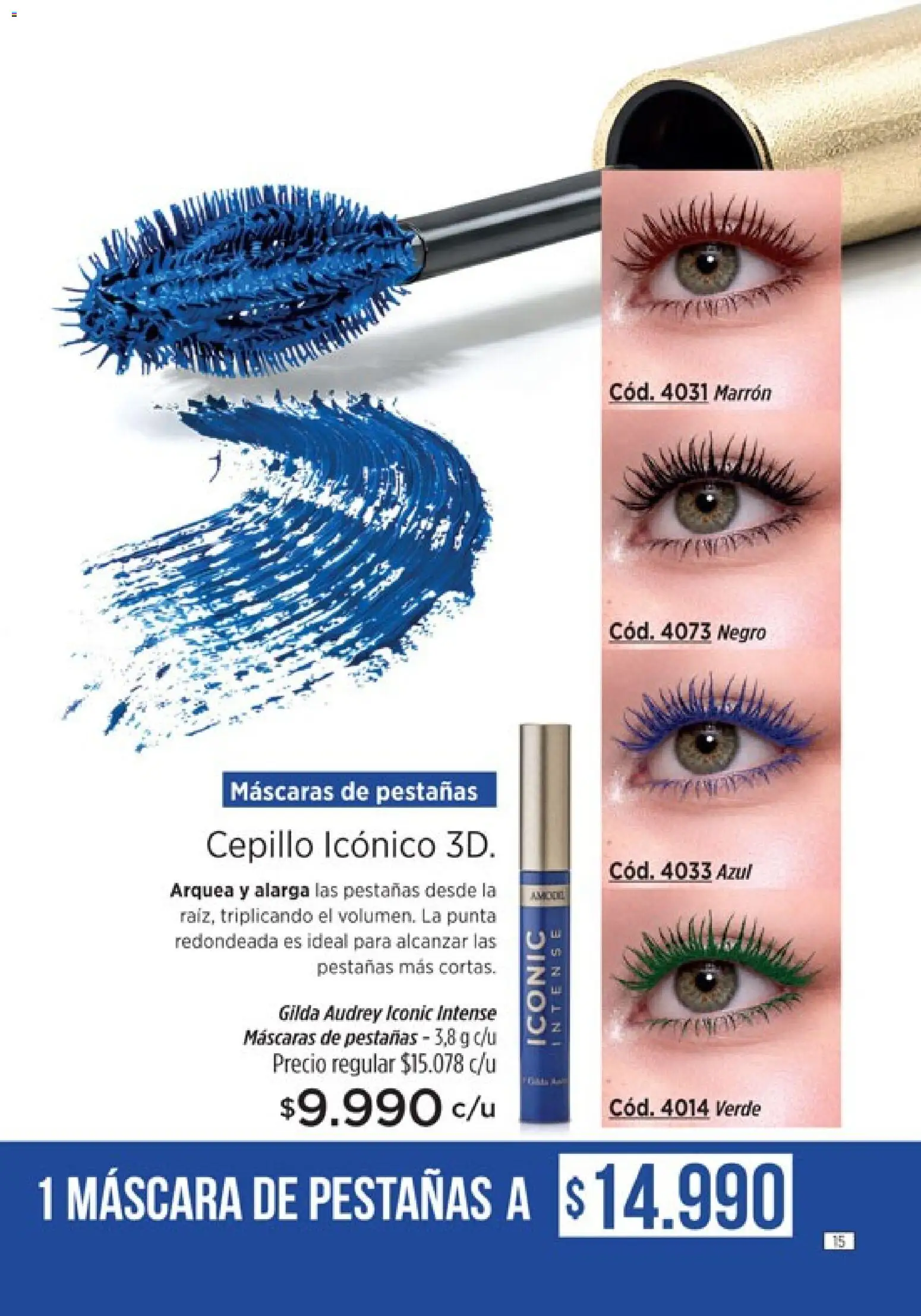 Catálogo Amodil Campaña 6 │ válido desde el 04.03.2026 | Página: 15 | Productos: Cepillo, Máscara, Mascara de pestañas