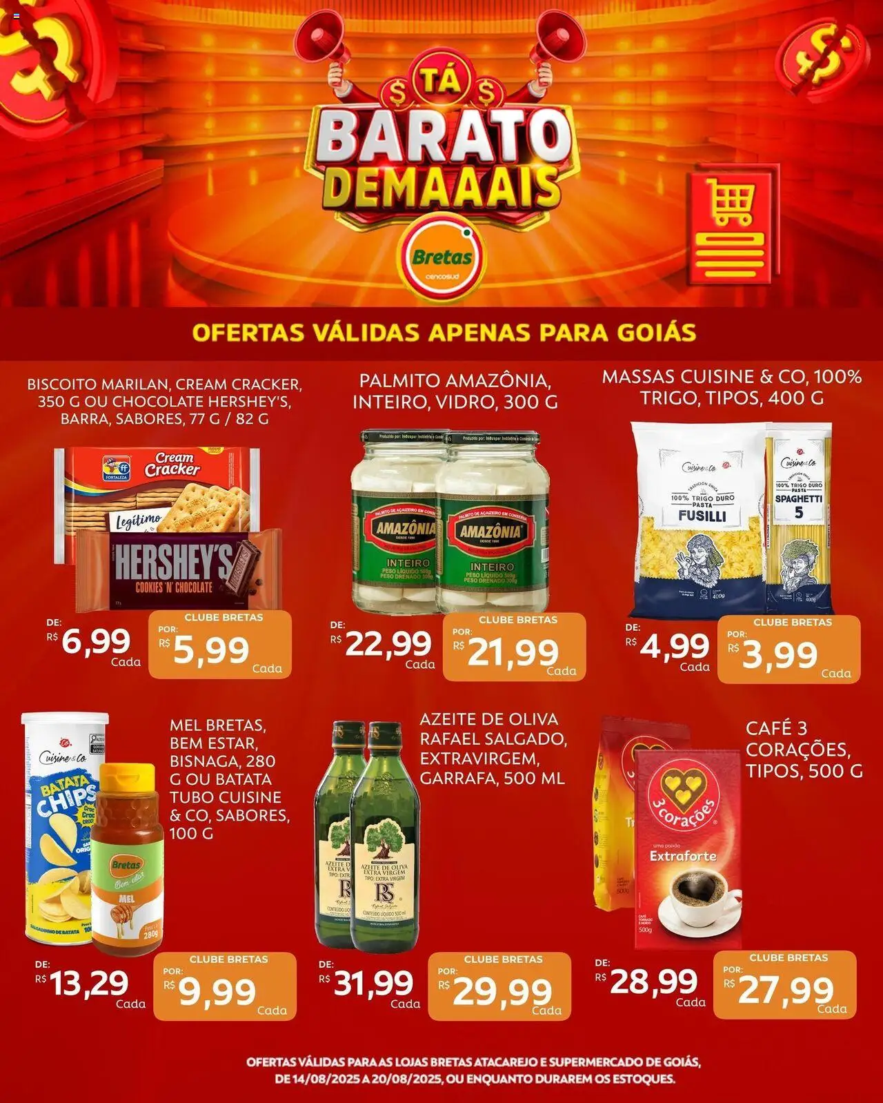 Bretas Folheto - válido de 14.08.2025 | Página: 4 | Produtos: Café, Chocolate, Batata, Azeite