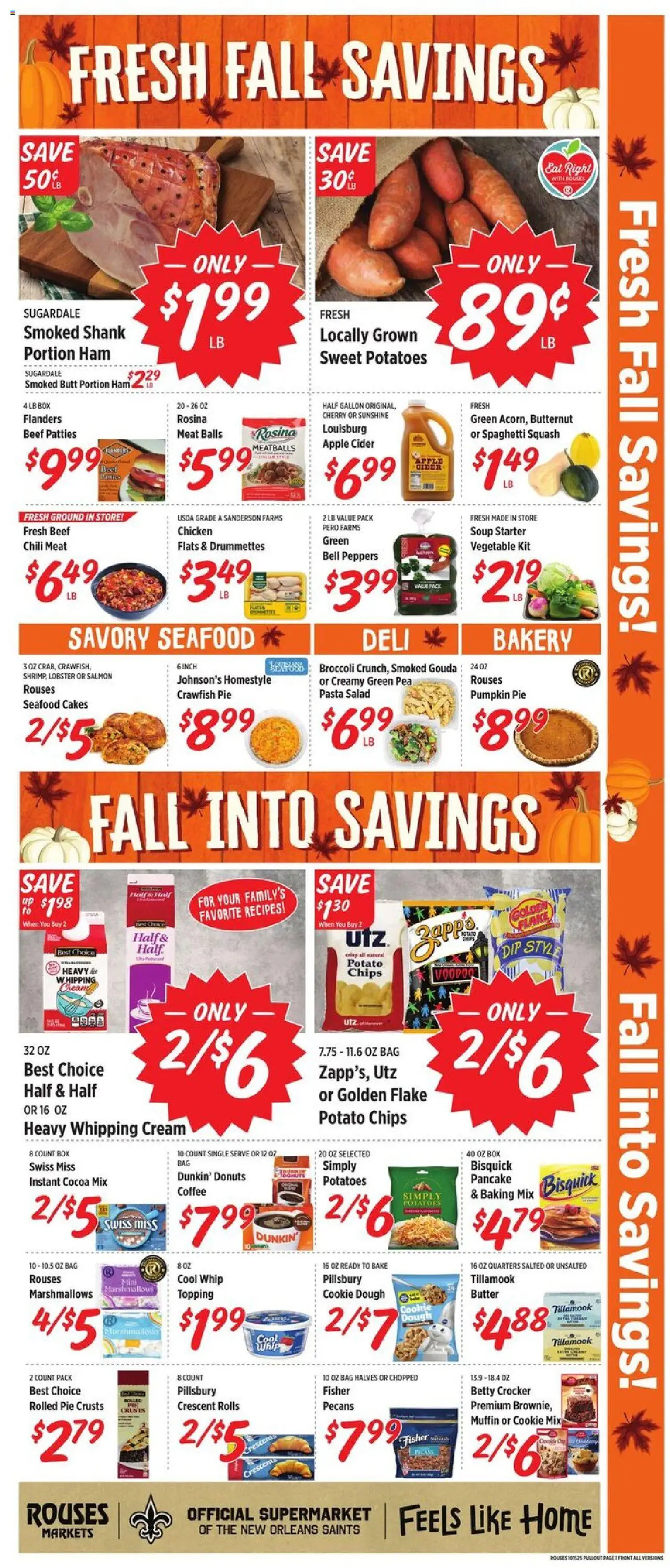 Rouses Weekly Ad - valid from 15.10.2025 | Page: 5 | Products: Cider, Butter, Pea, Pumpkin