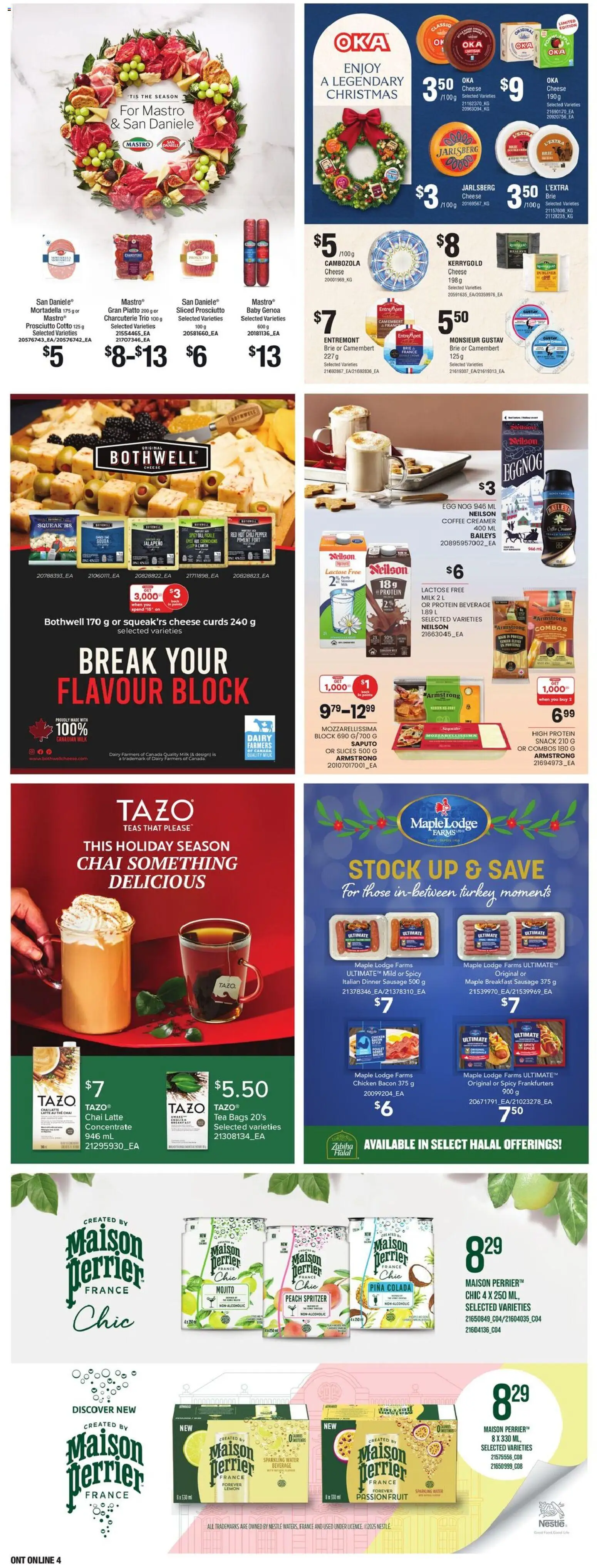 Zehrs flyer valid from 18.12.2025 | Page: 22 | Products: Tea, Milk, Cheese, Chicken