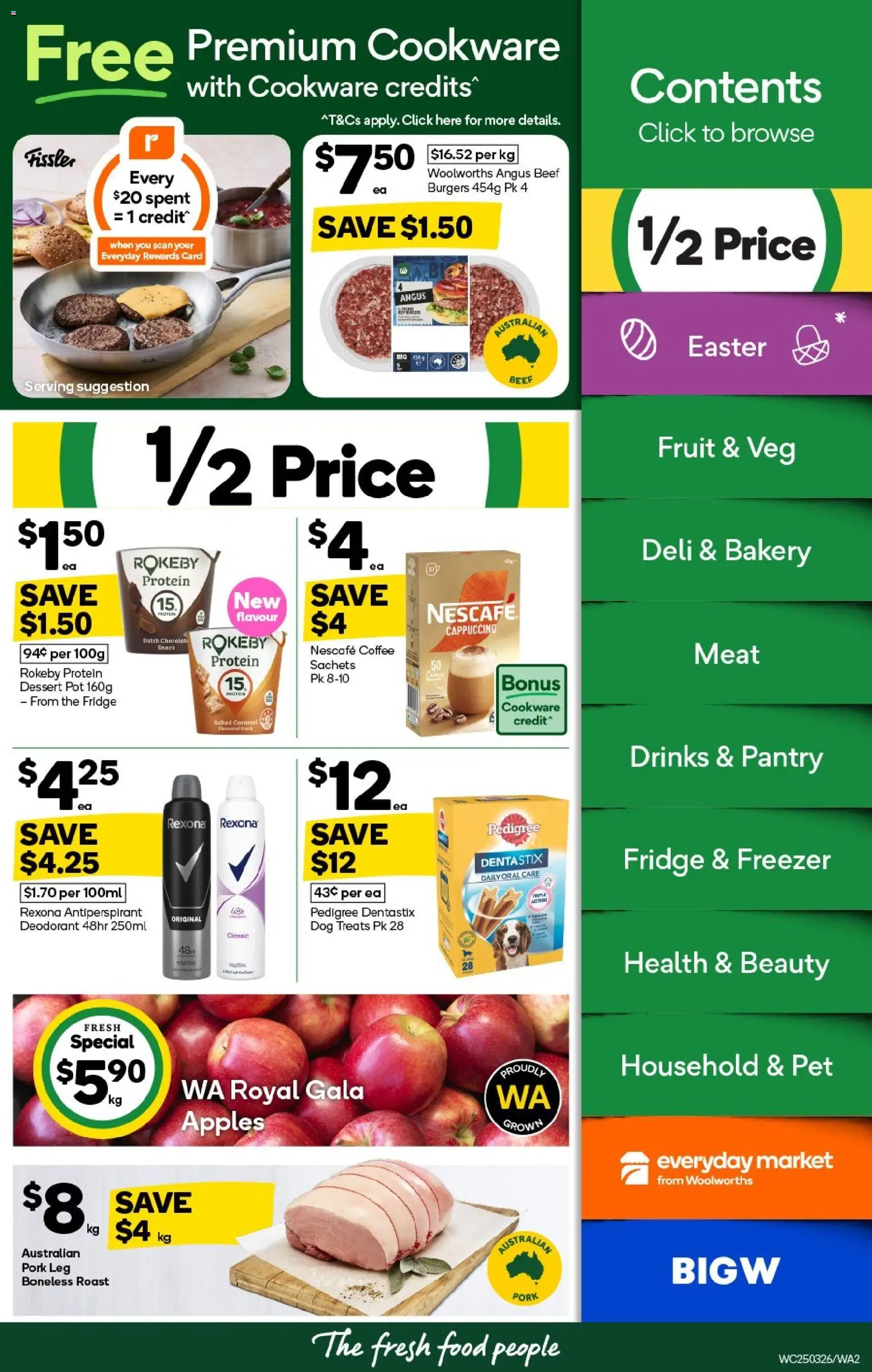 Woolworths catalogue - valid from 25.03.2026 | Page: 2 | Products: Household, Coffee, Apples, Meat